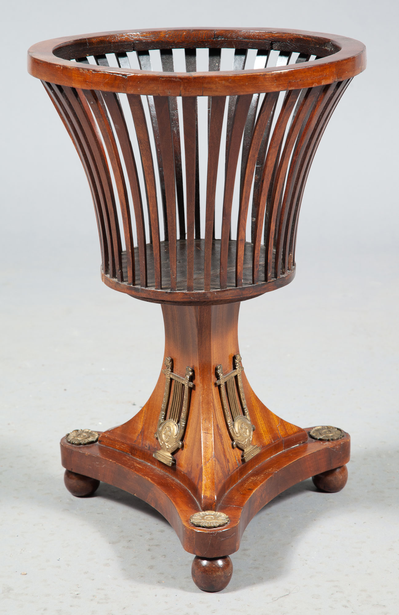 Lot image - Continental Brass-Mounted Mahogany Stand