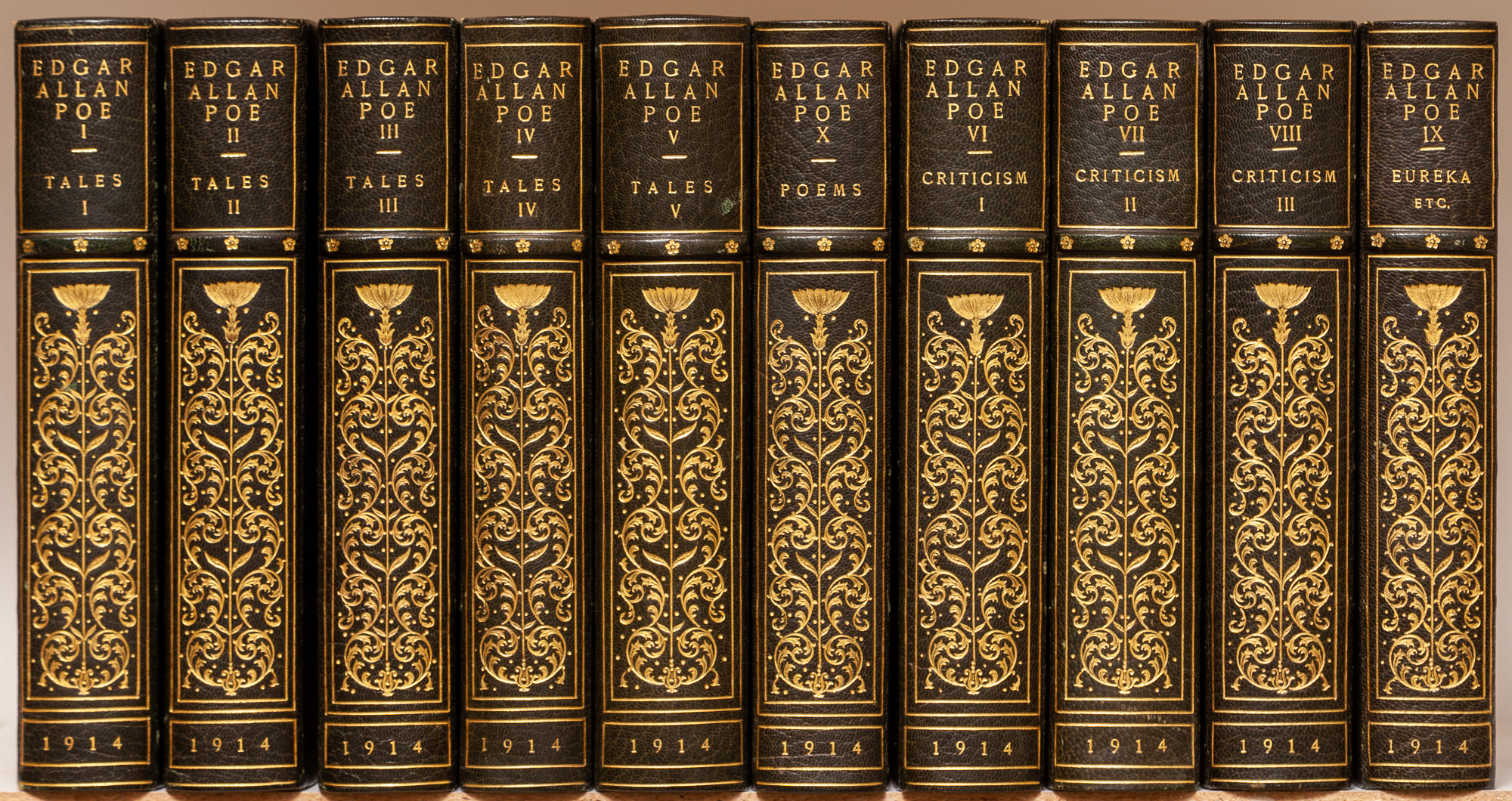 Lot image - [FINE BINDINGS]  POE, EDGAR ALLAN. Works.