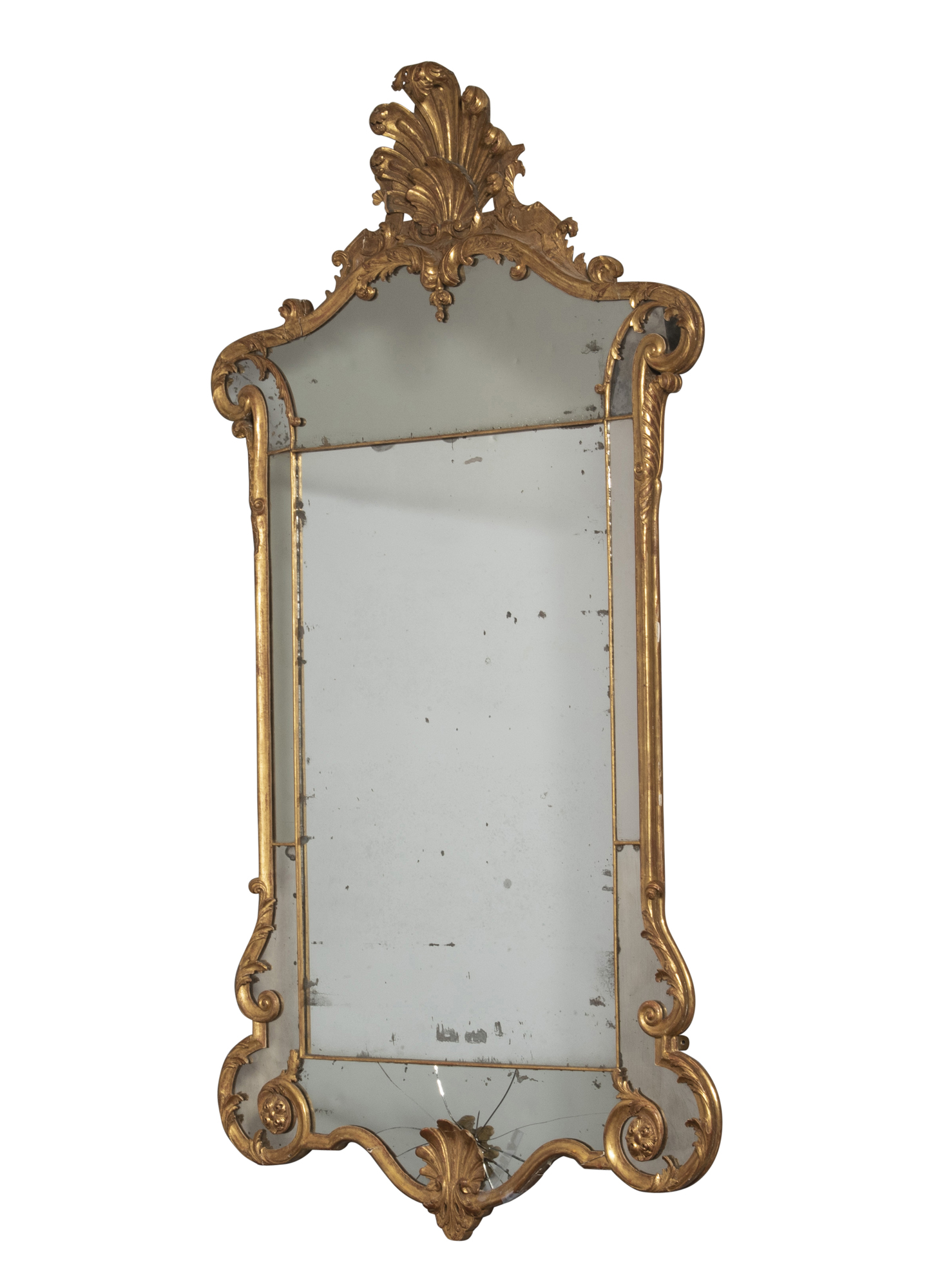 Lot image - George III Style Giltwood Border Glass Pier Mirror