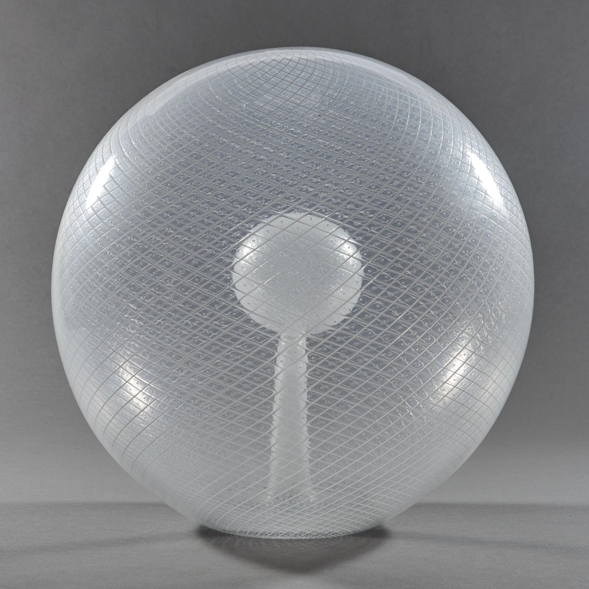 Lot image - Janusz Pozniak Blown White Reticello Glass Sculpture Titled Sanctuary