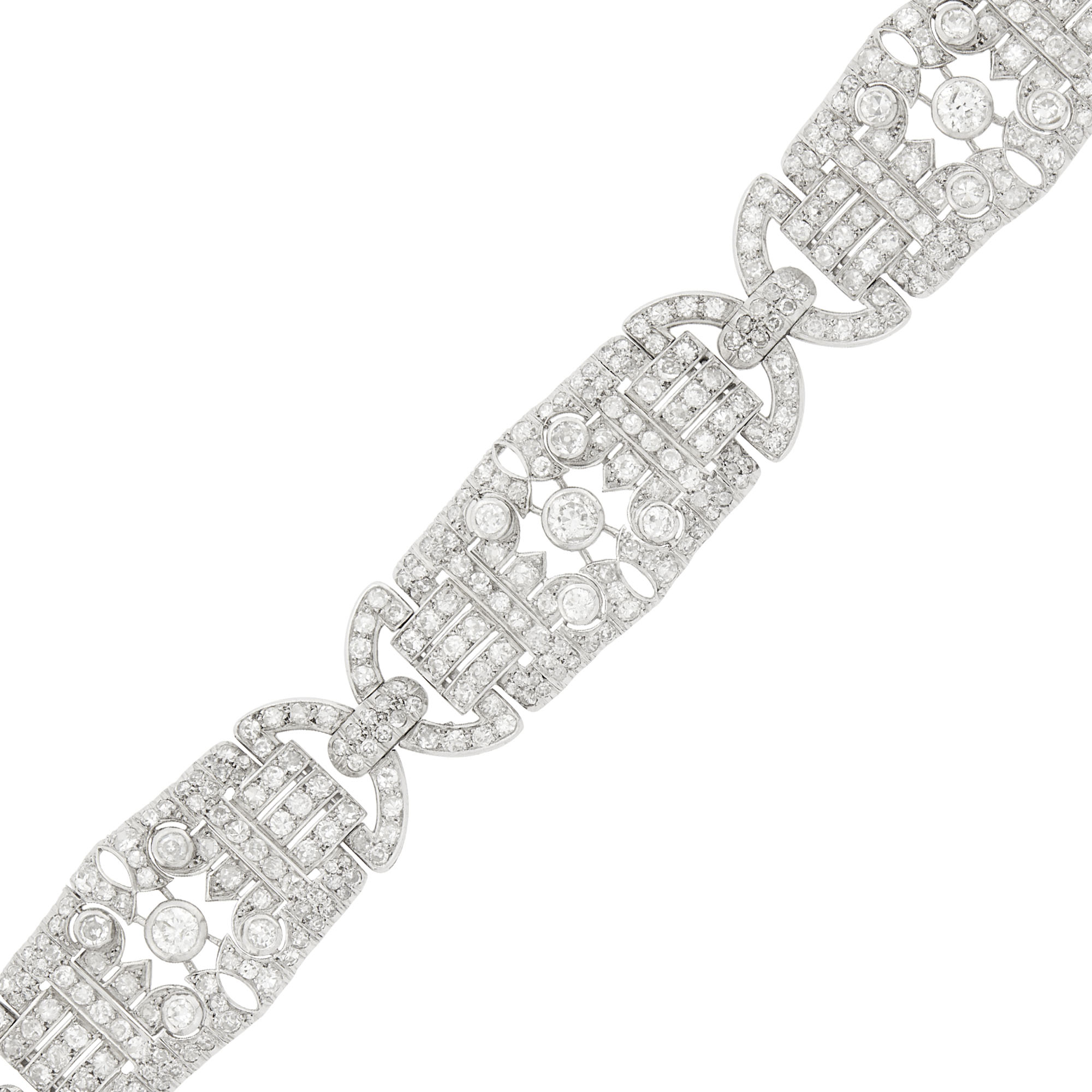 Lot image - Platinum and Diamond Bracelet