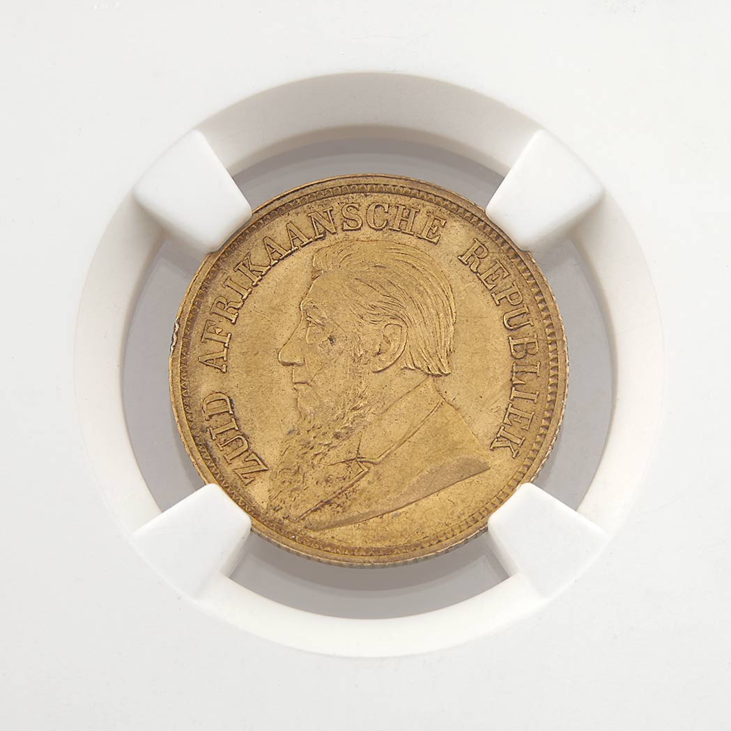 Lot image - South Africa 1895 1/2 Pond KM 9.2