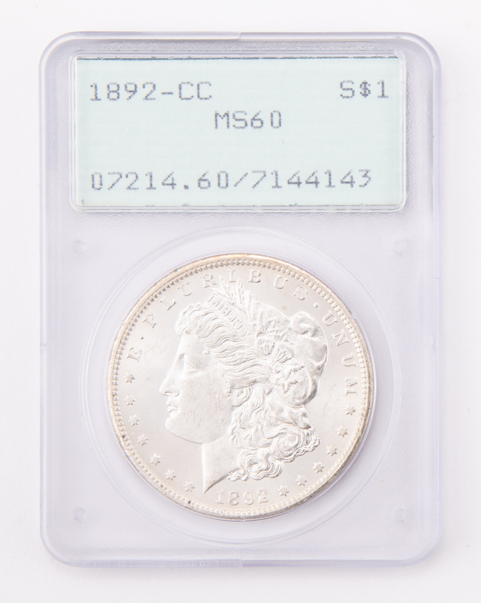 Lot image - United States 1892 Carson City Morgan Dollar PCGS MS60