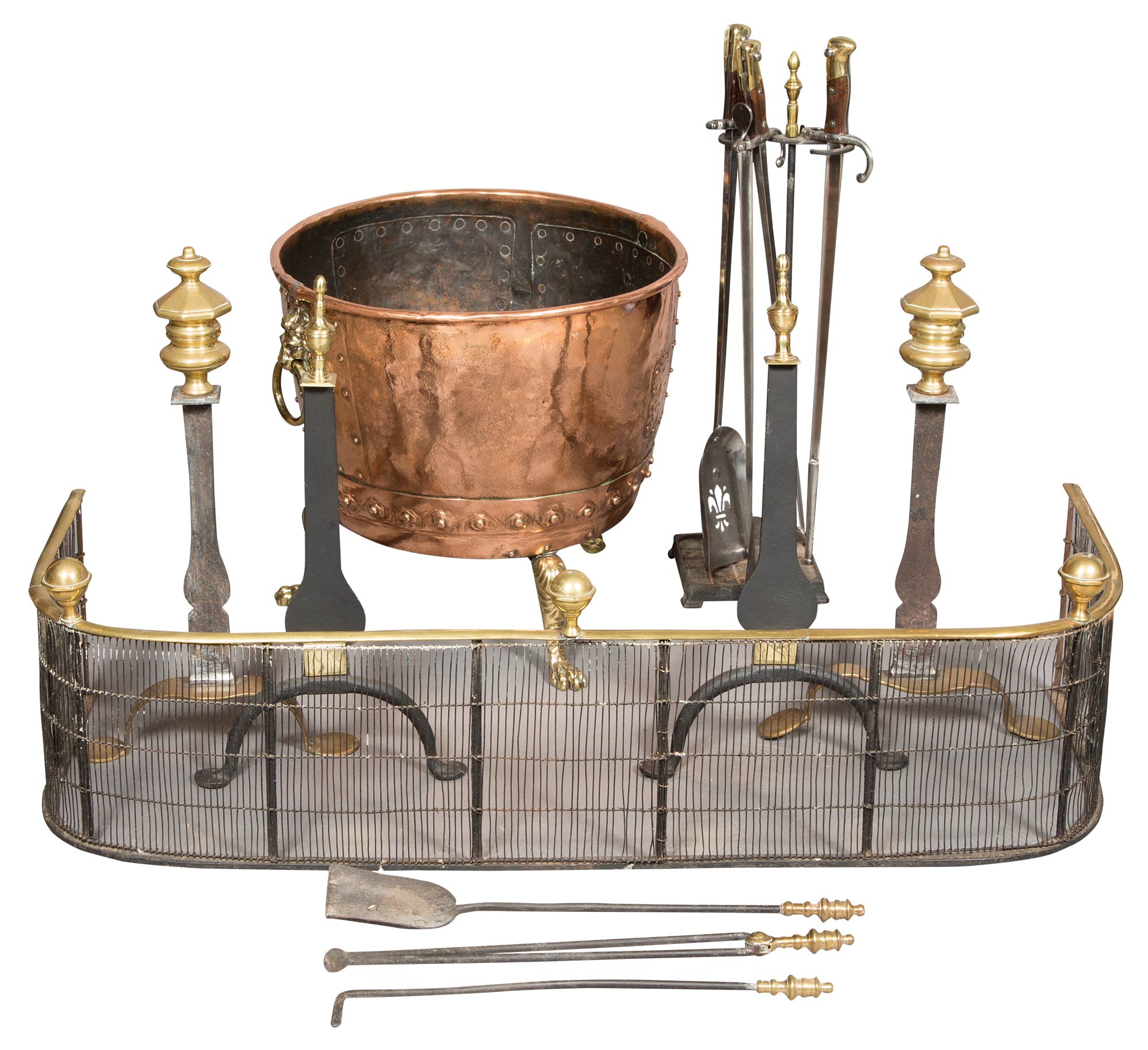 Lot image - Group of Metal Fireplace Equipment