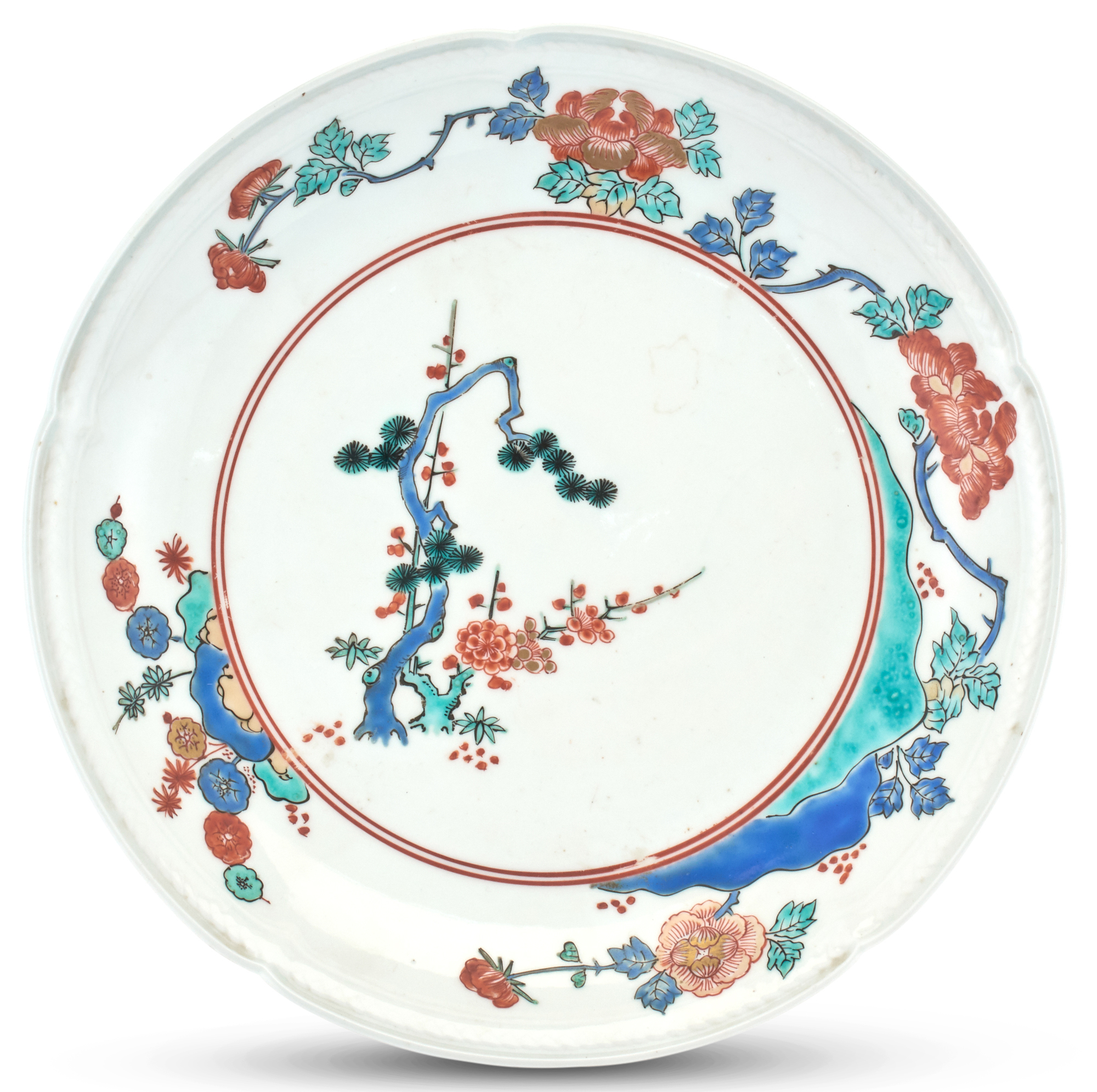 Lot image - A Japanese Kakiemon Porcelain Plate