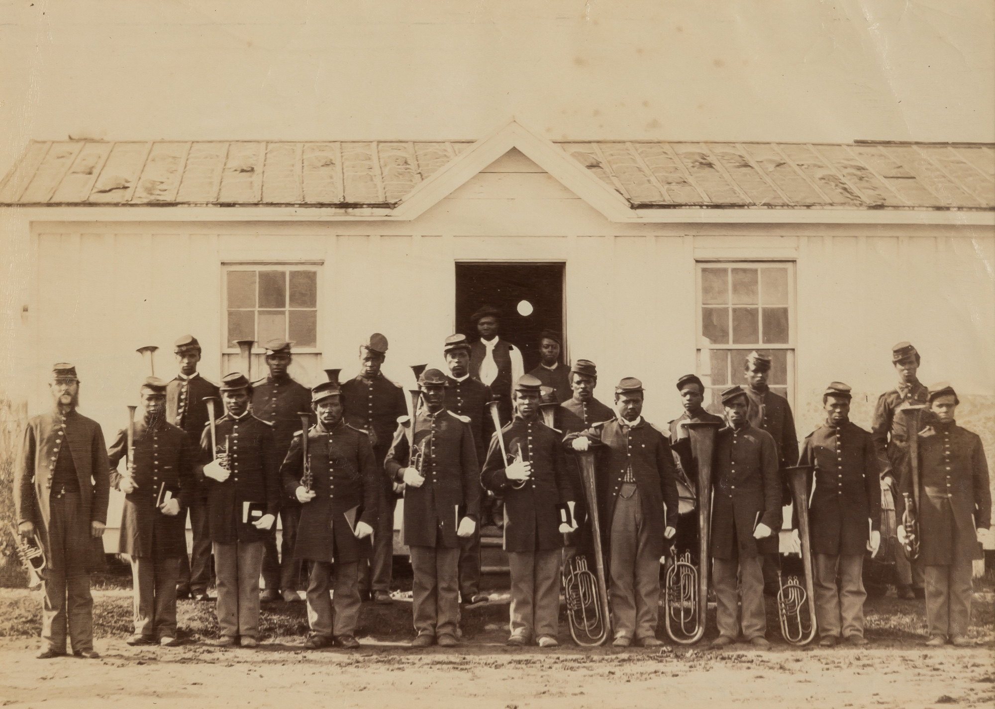 Lot image - GARDNER, ALEXANDER [attrib.] (1821-1882)  [Black Military Band],