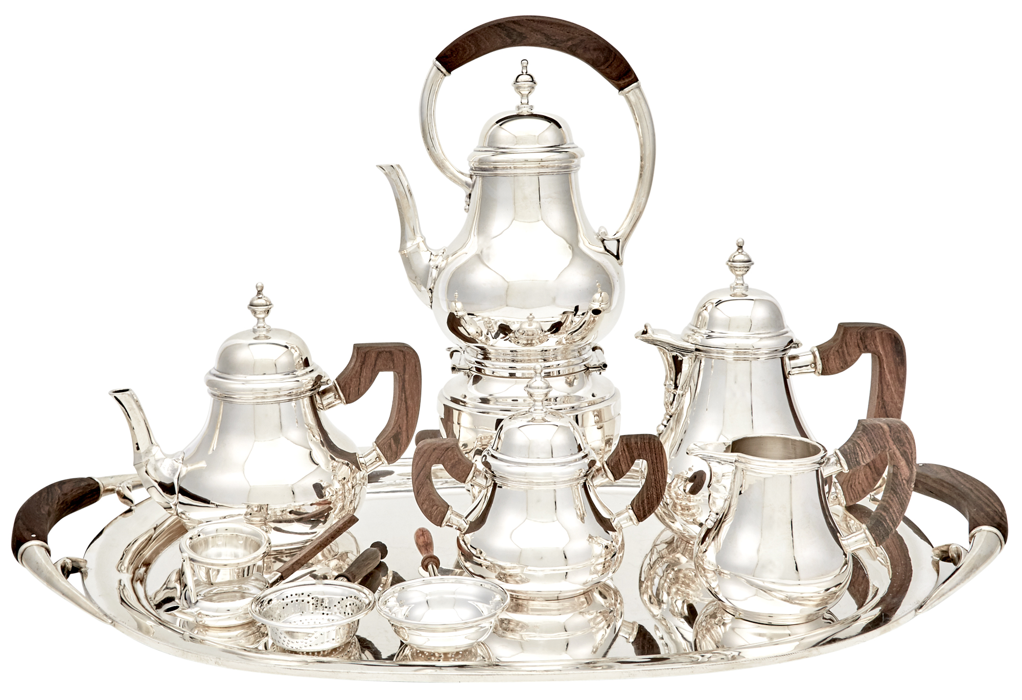 Lot image - Mexican Sterling Silver Tea and Coffee Service