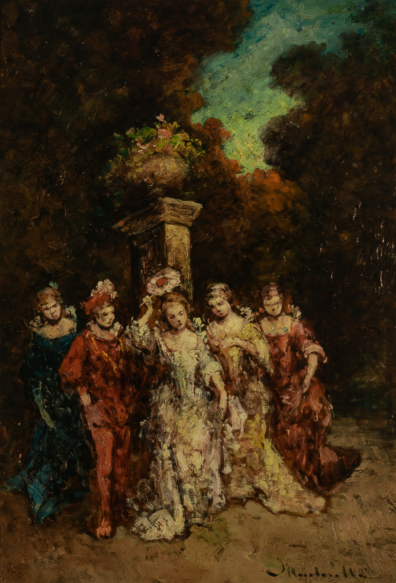 Lot image - Attributed to Adolphe Joseph Thomas Monticelli