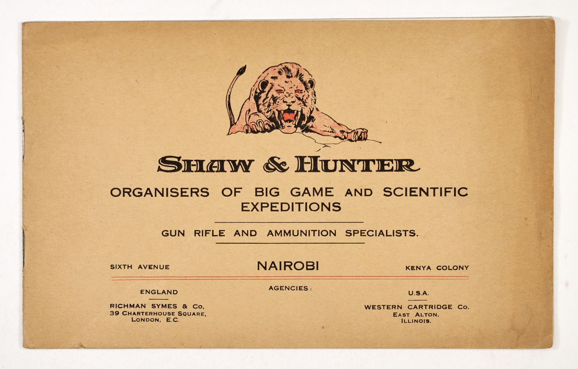 Lot image - [BIG GAME HUNTING--EPHEMERA]  Two ephemeral items.