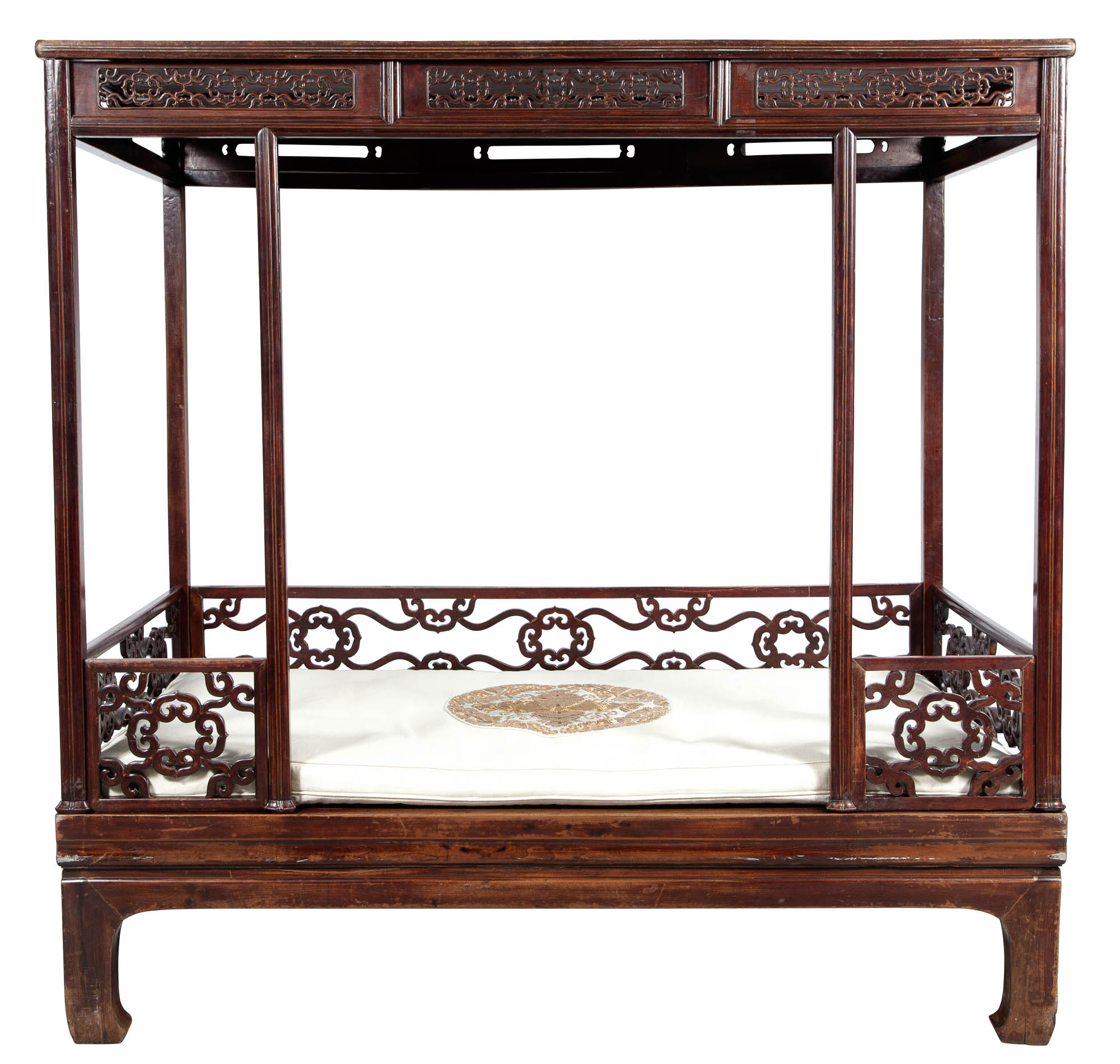 Lot image - Chinese Elmwood Canopy Bed