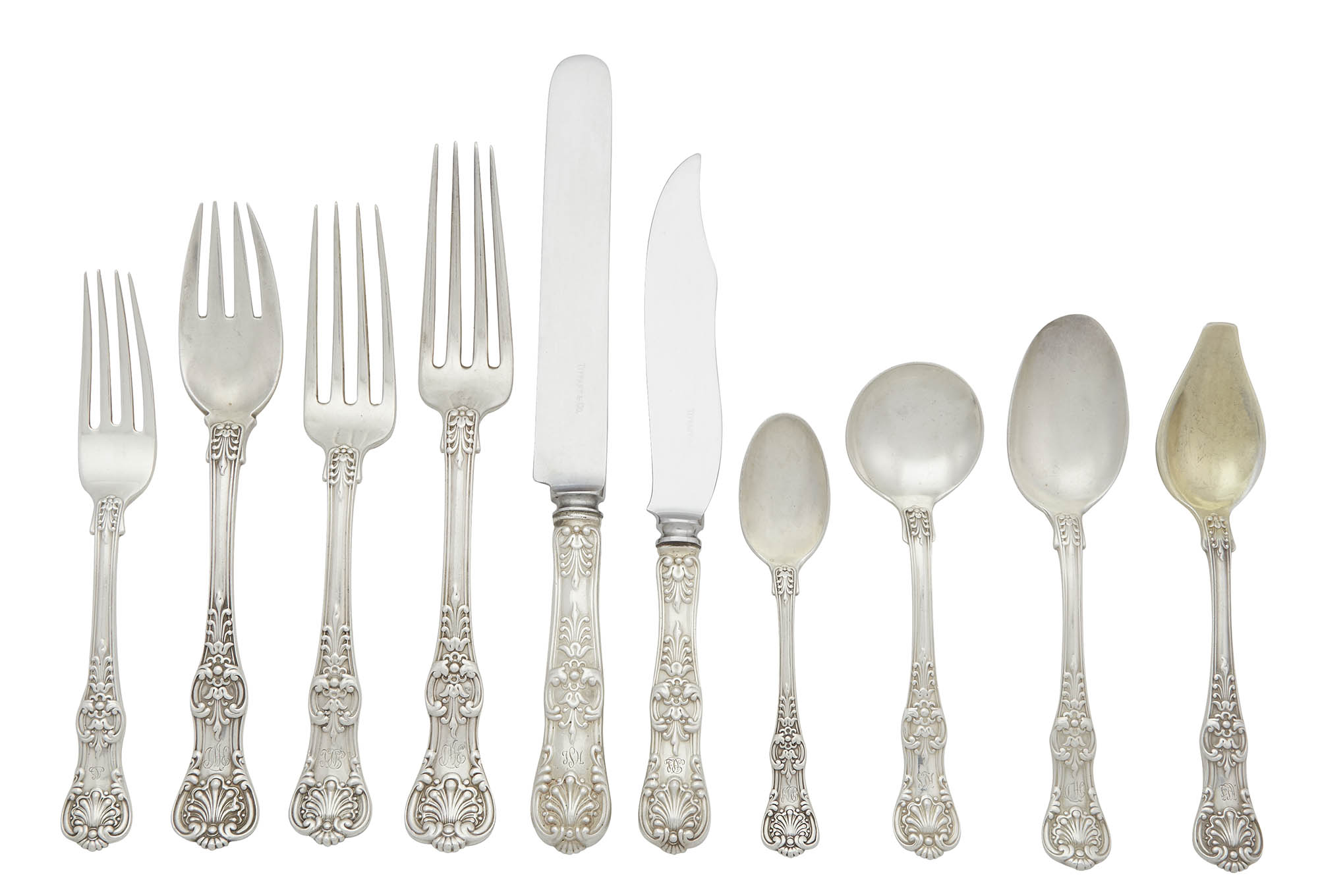 Lot image - Assembled Tiffany & Co. English King