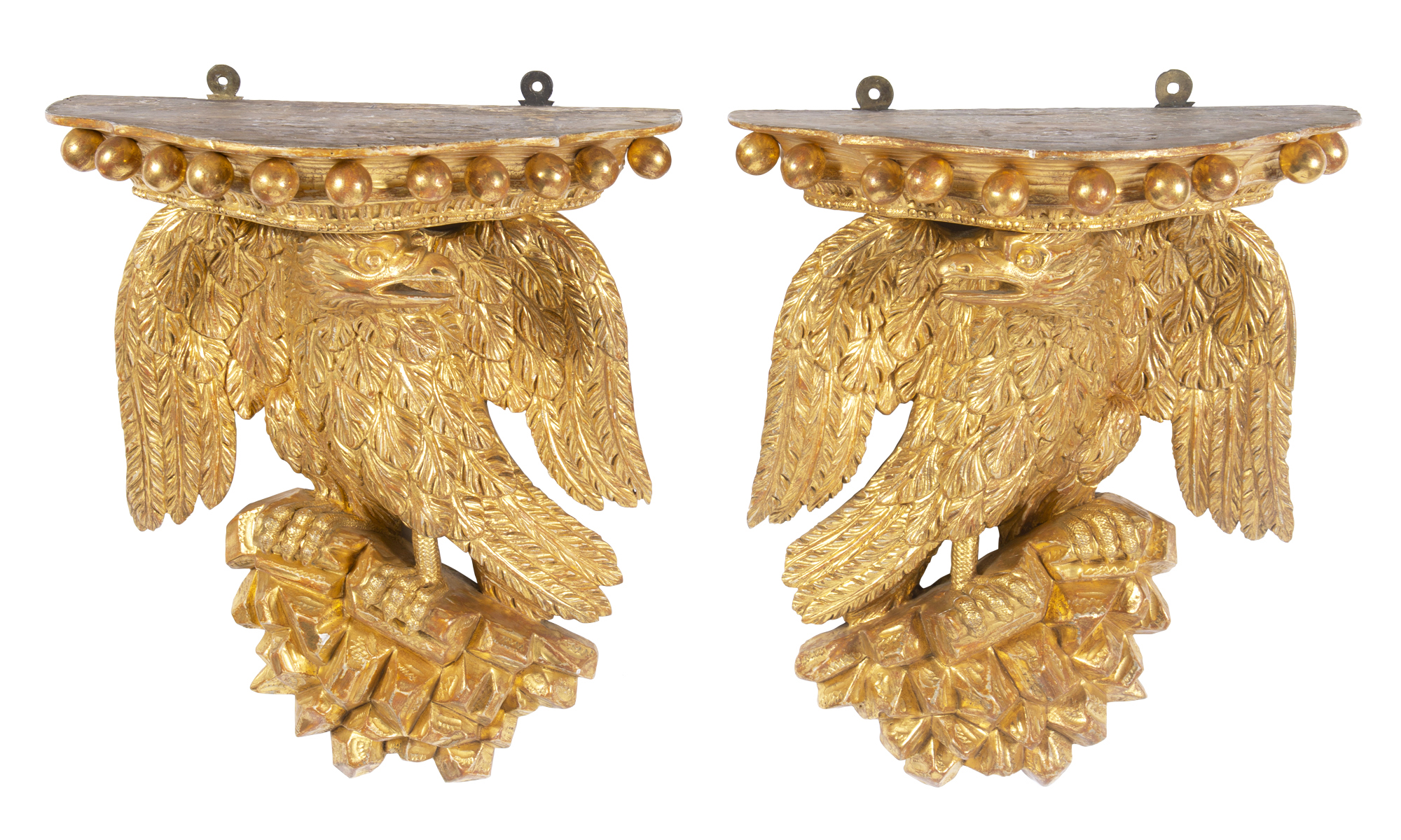 Lot image - Pair of George III Style Giltwood Brackets
