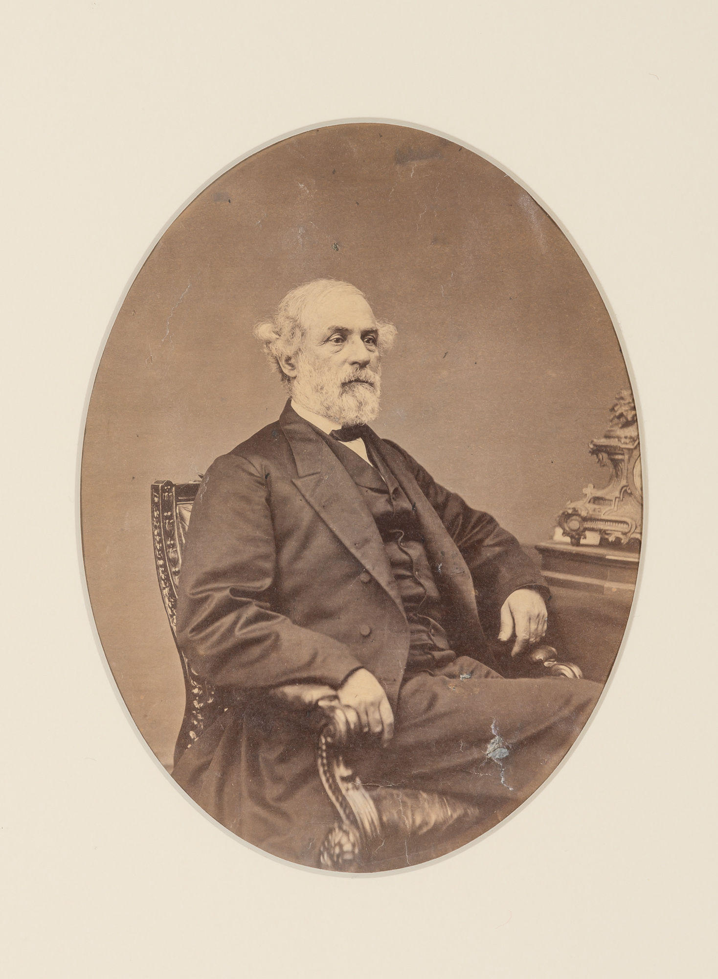 Lot image - BRADY, MATHEW (1823-1896)  General Robert E. Lee, C.S.A.],
