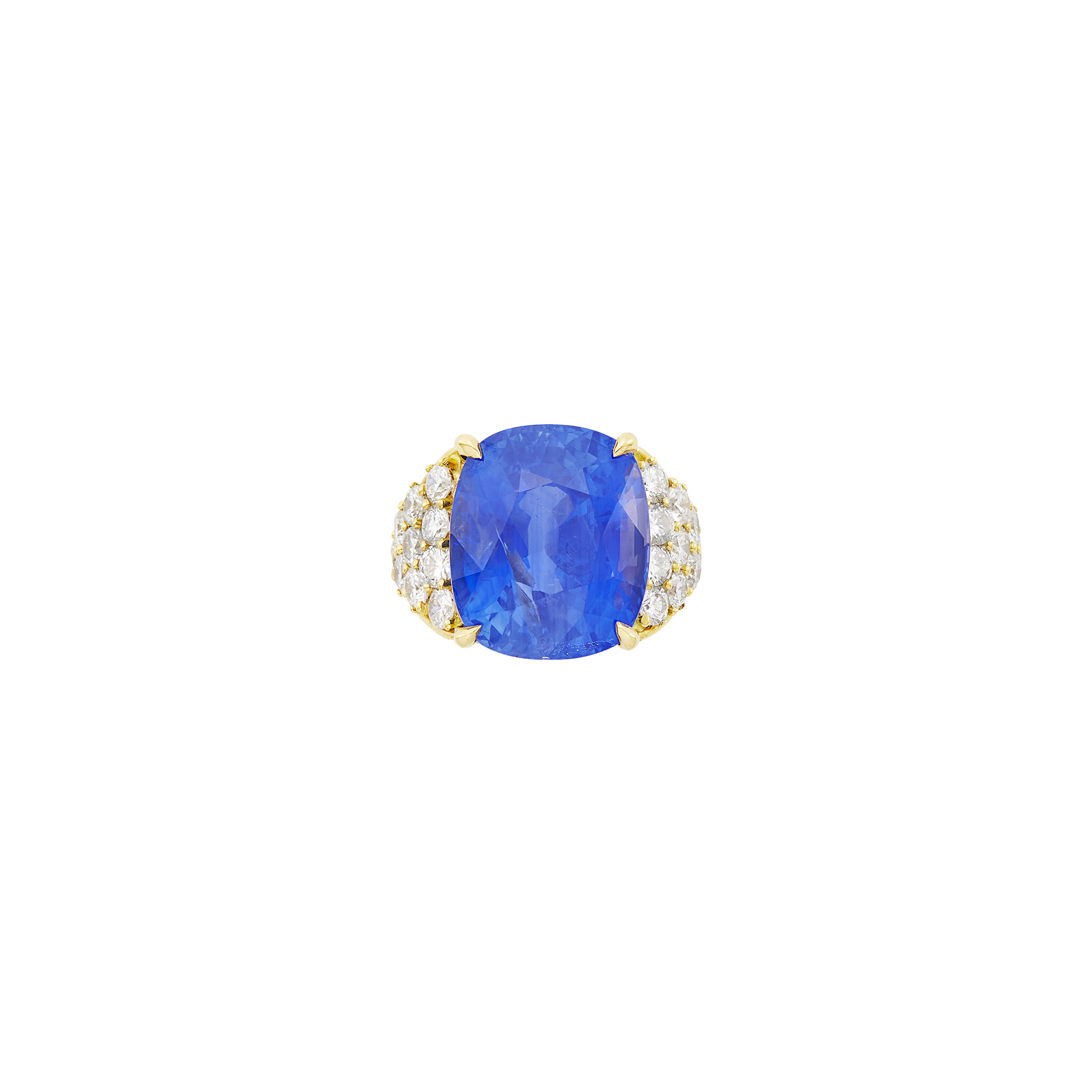 Lot image - Gold, Sapphire and Diamond Ring