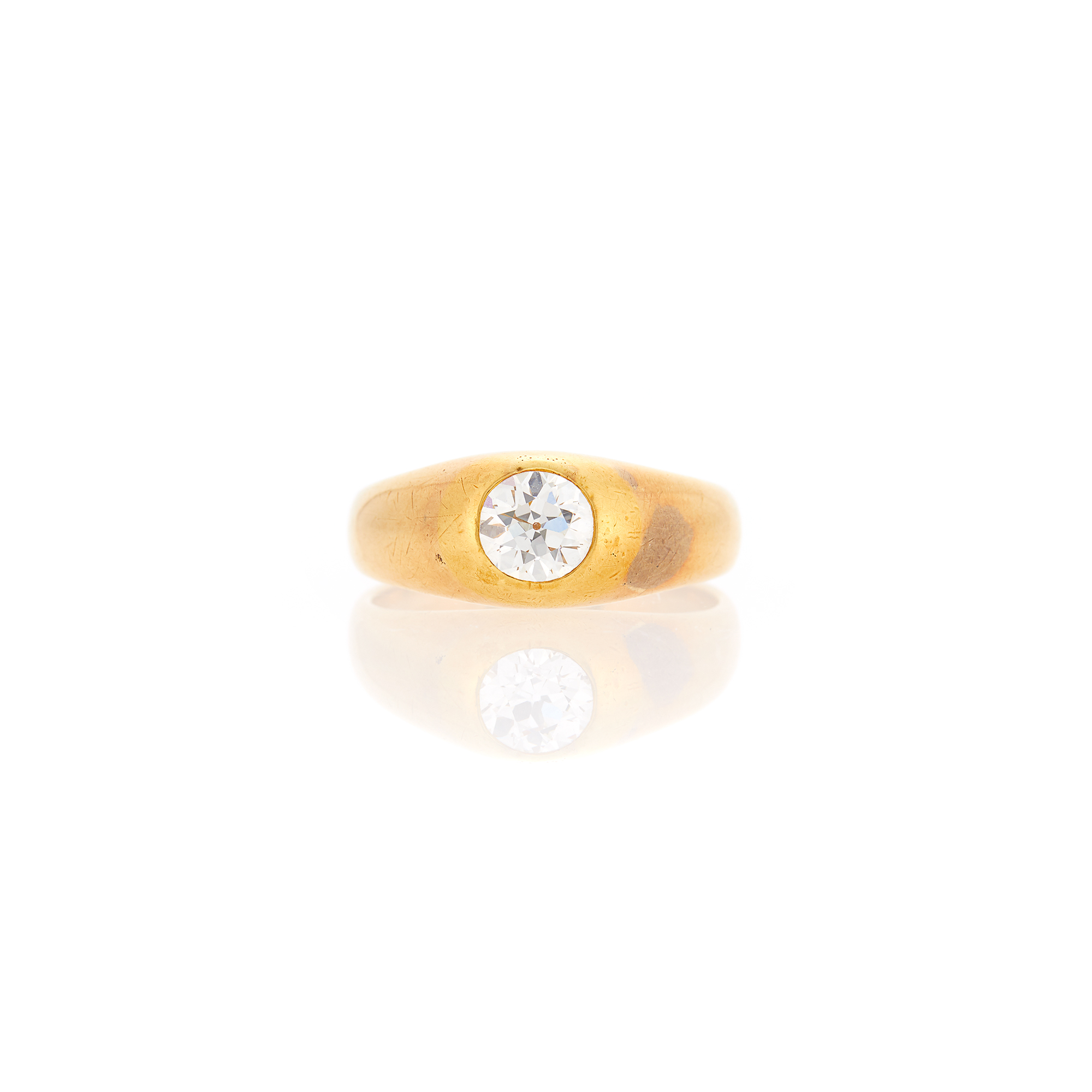 Lot image - Gold and Diamond Gypsy Ring