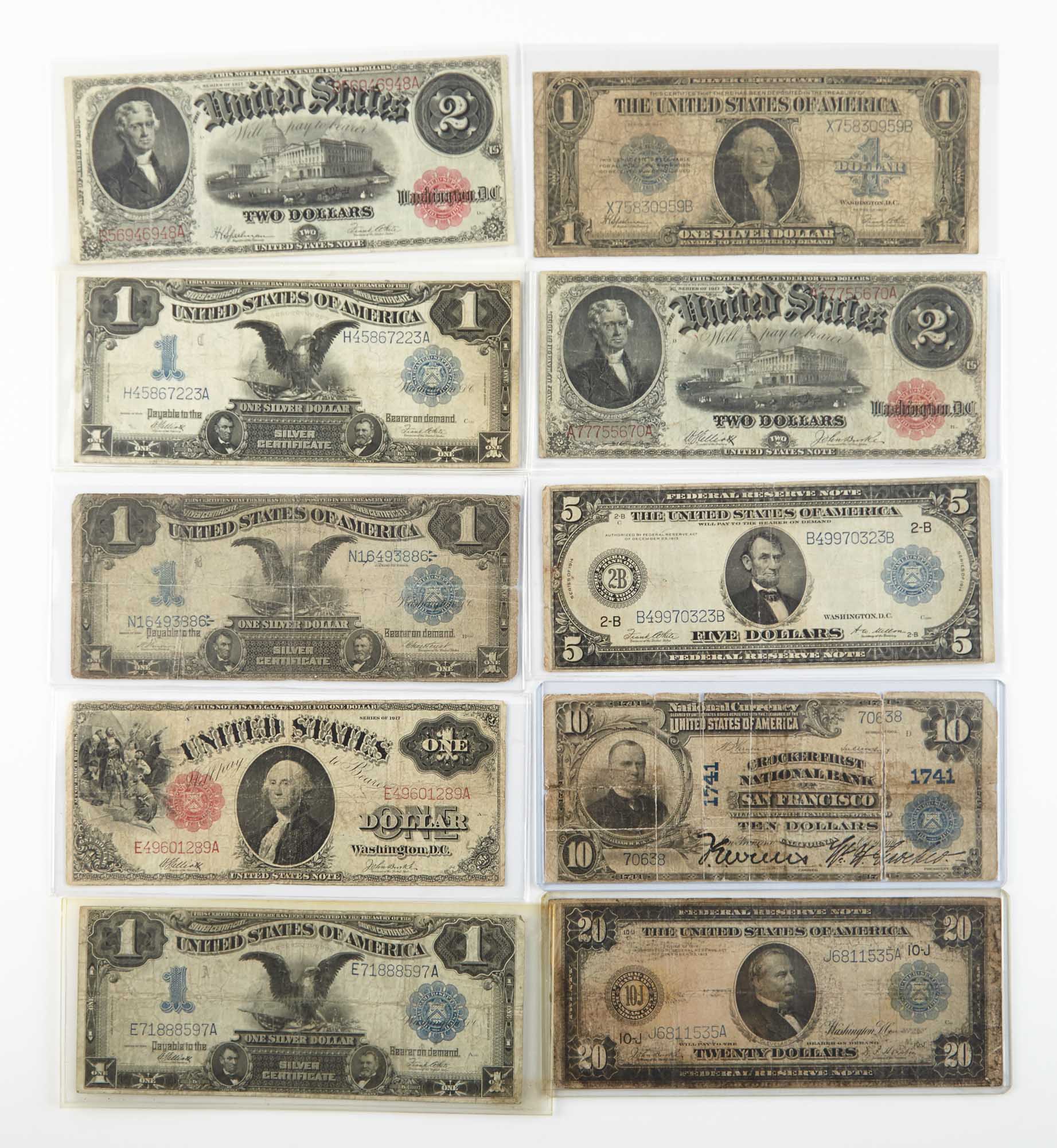 Lot image - United States Large Size Bank Notes