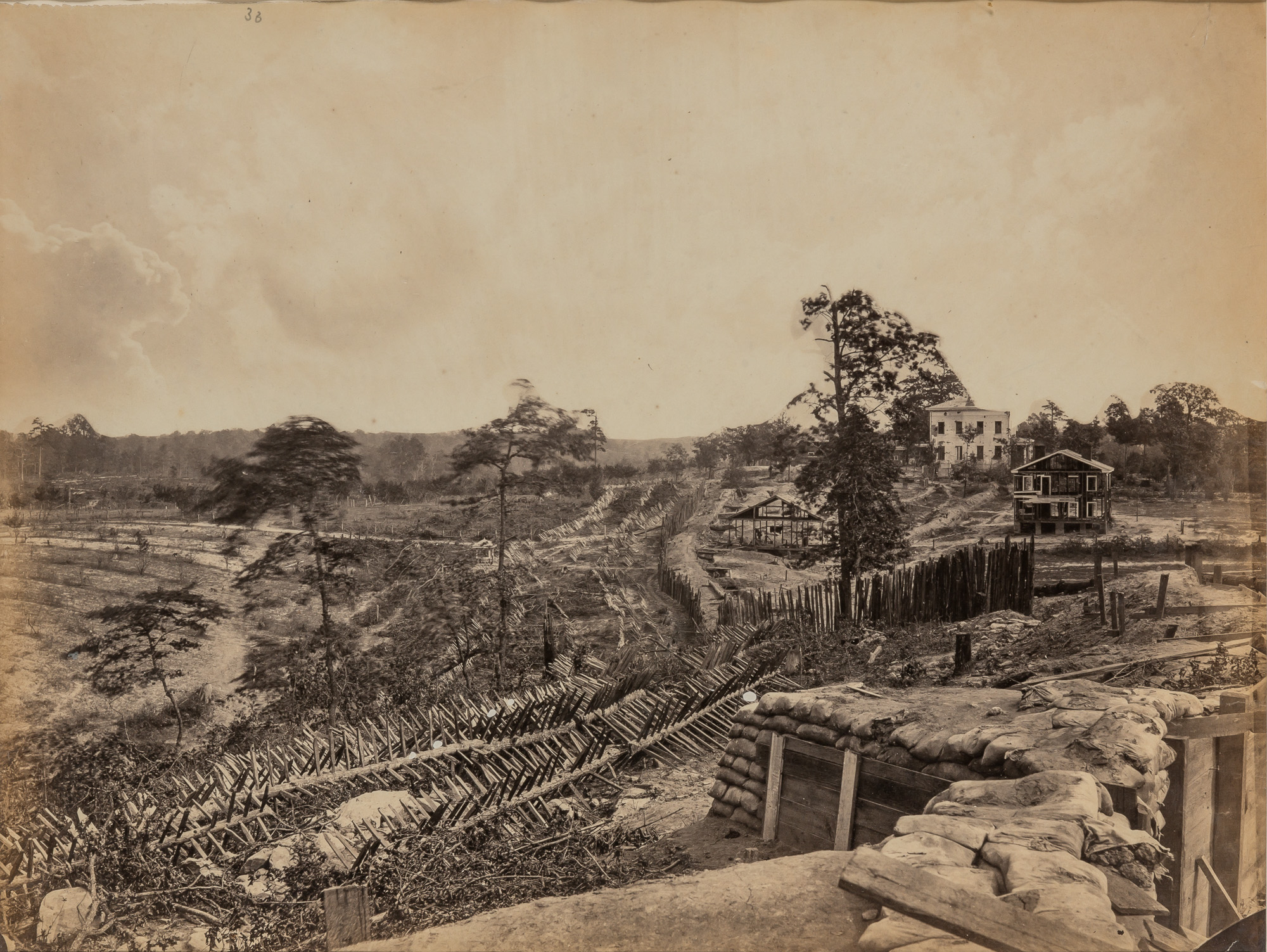 Lot image - BARNARD, GEORGE (1819-1902)  [Rebel defenses in front of Atlanta],