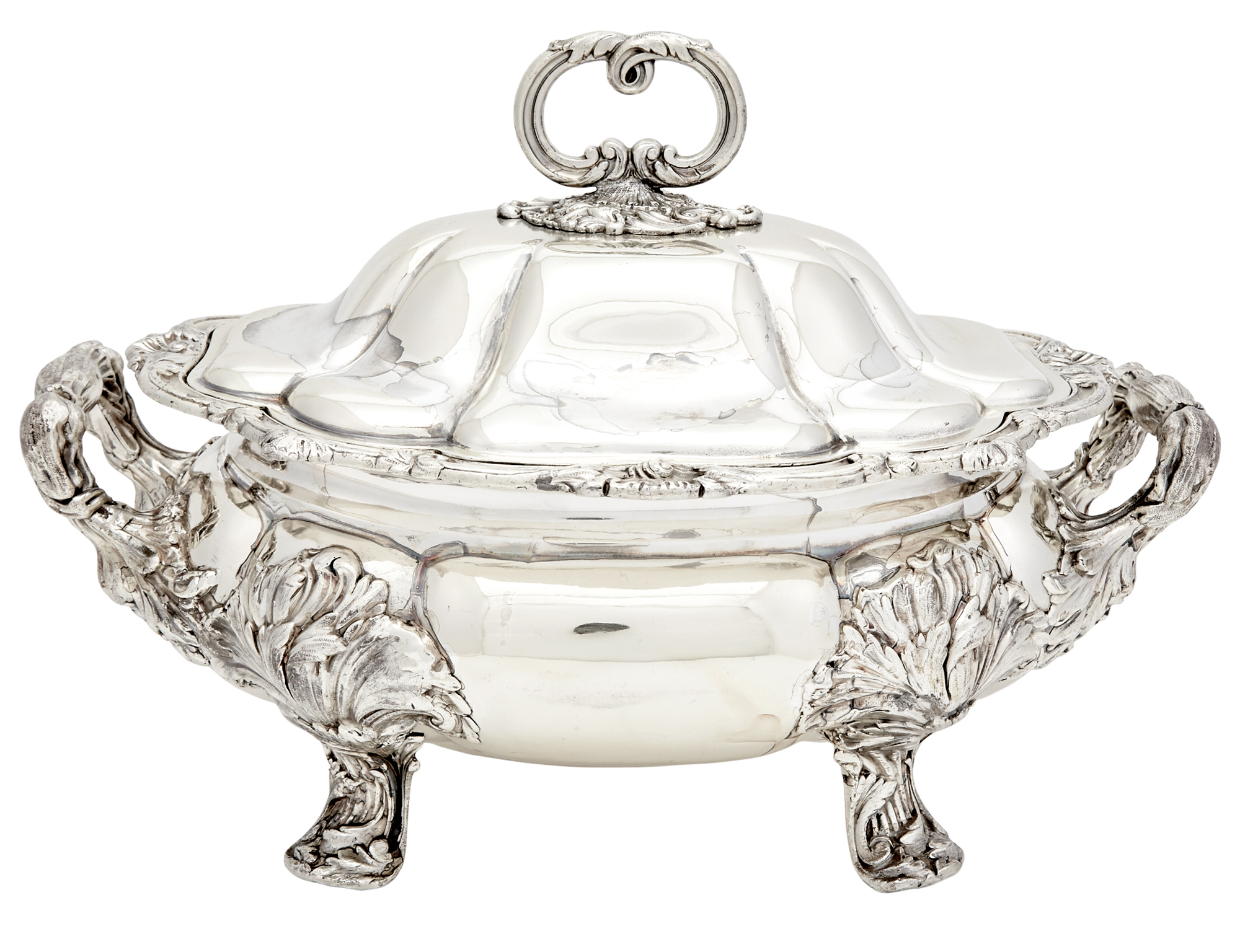 Lot image - Silver Plate Soup Tureen and Cover