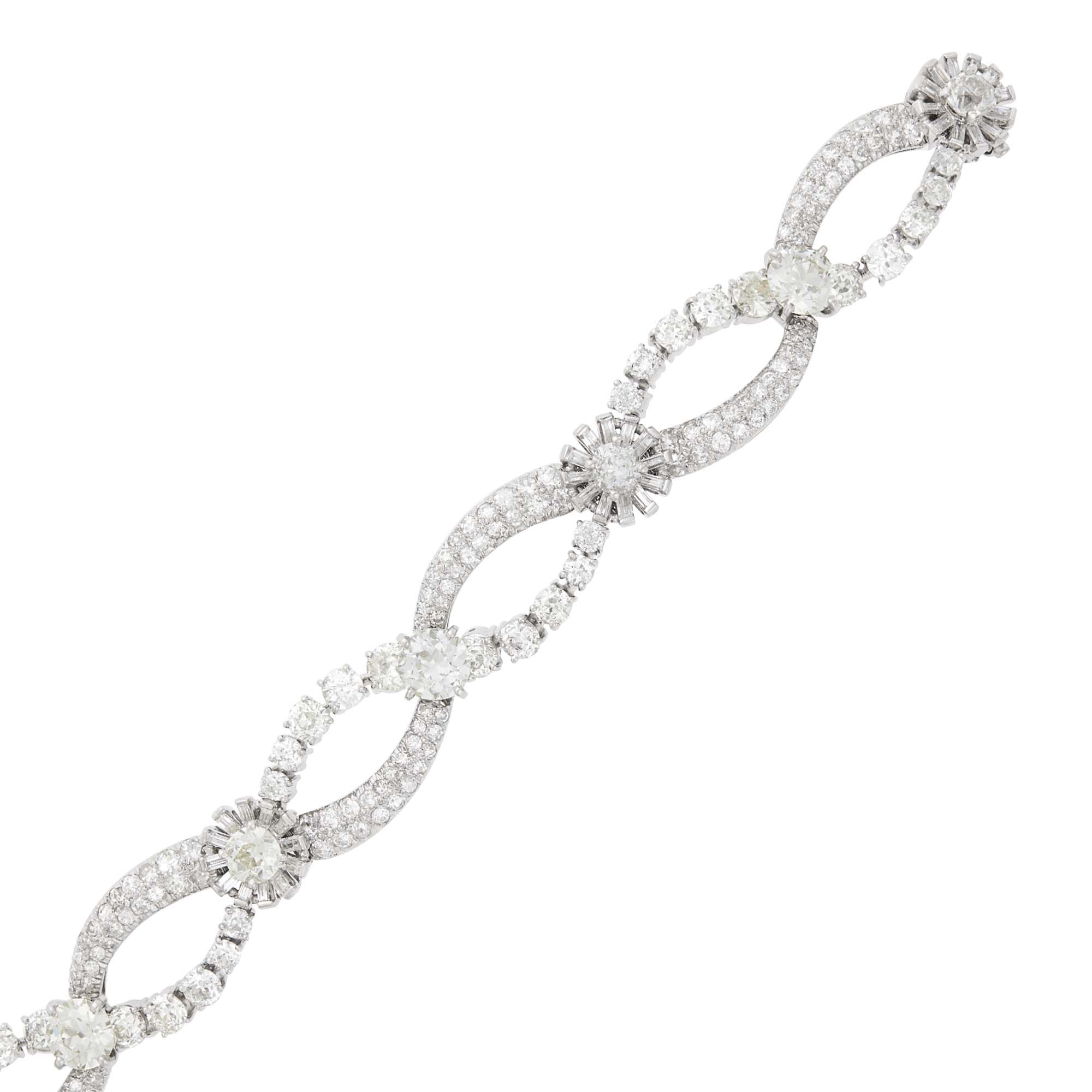 Lot image - Platinum and Diamond Bracelet