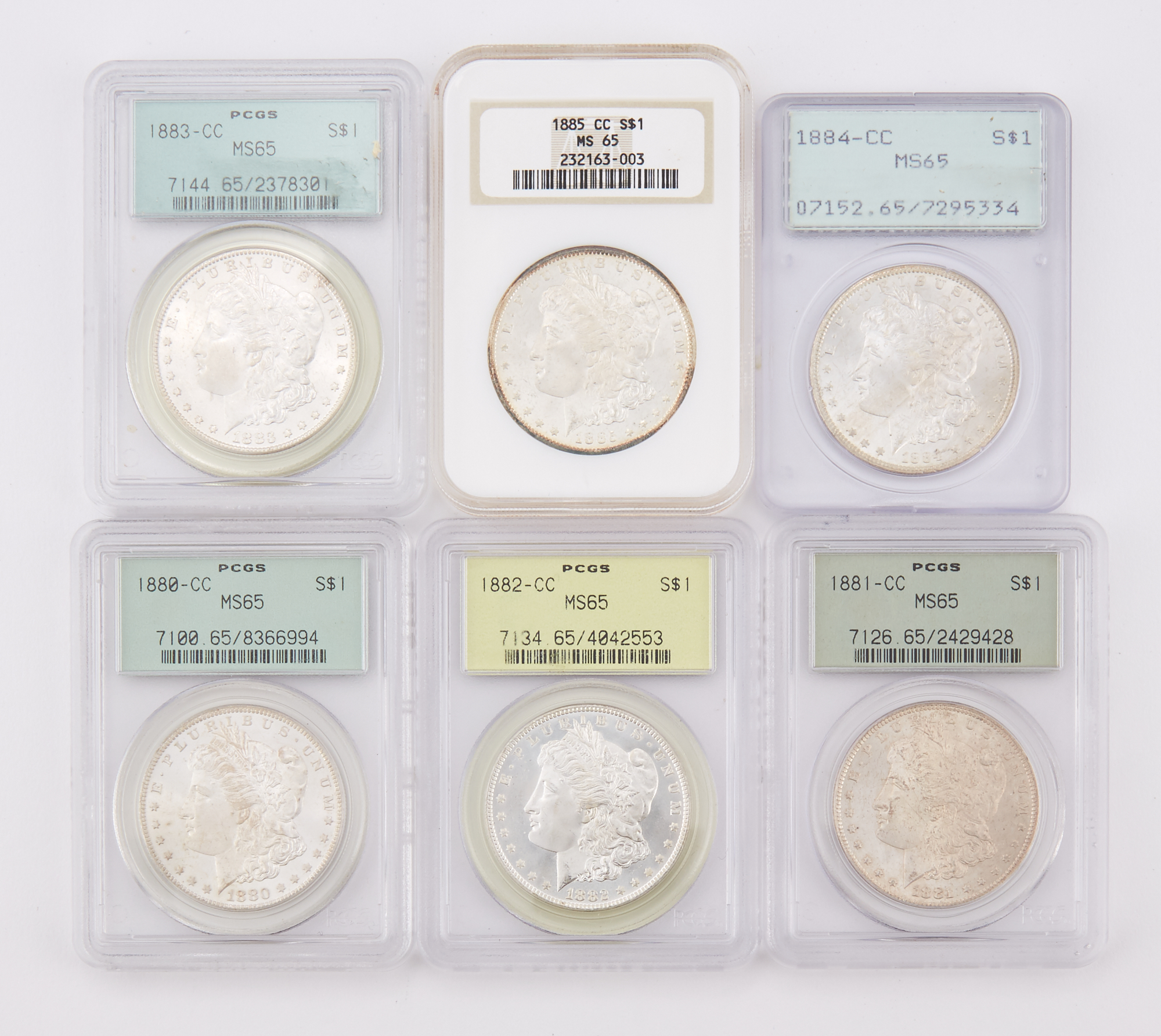 Lot image - United States High Grade Carson City Morgan Dollar Group MS 65