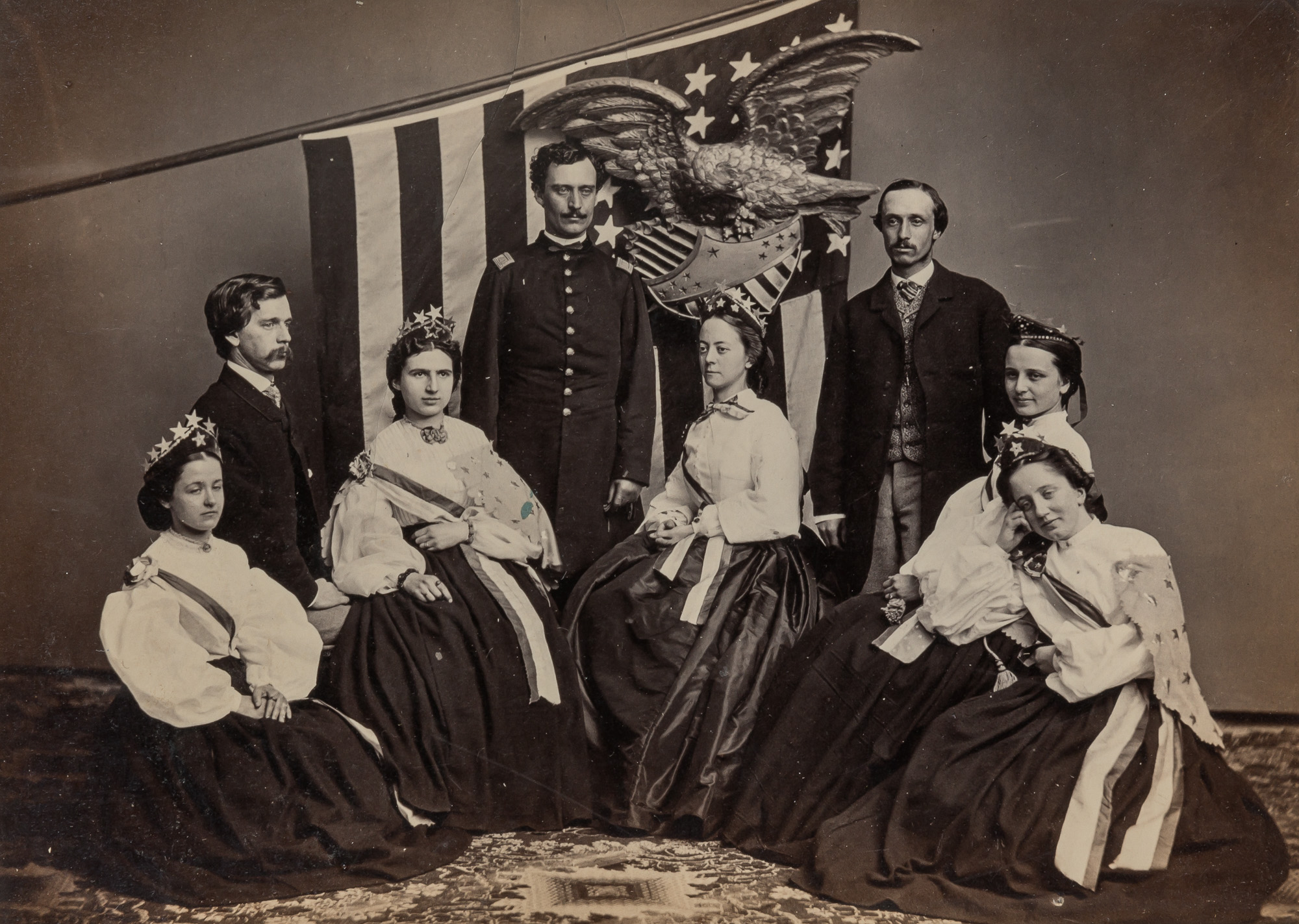 Lot image - CHURCHILL and DENISON  Group portrait at the Sanitary Fair, Albany, New York,
