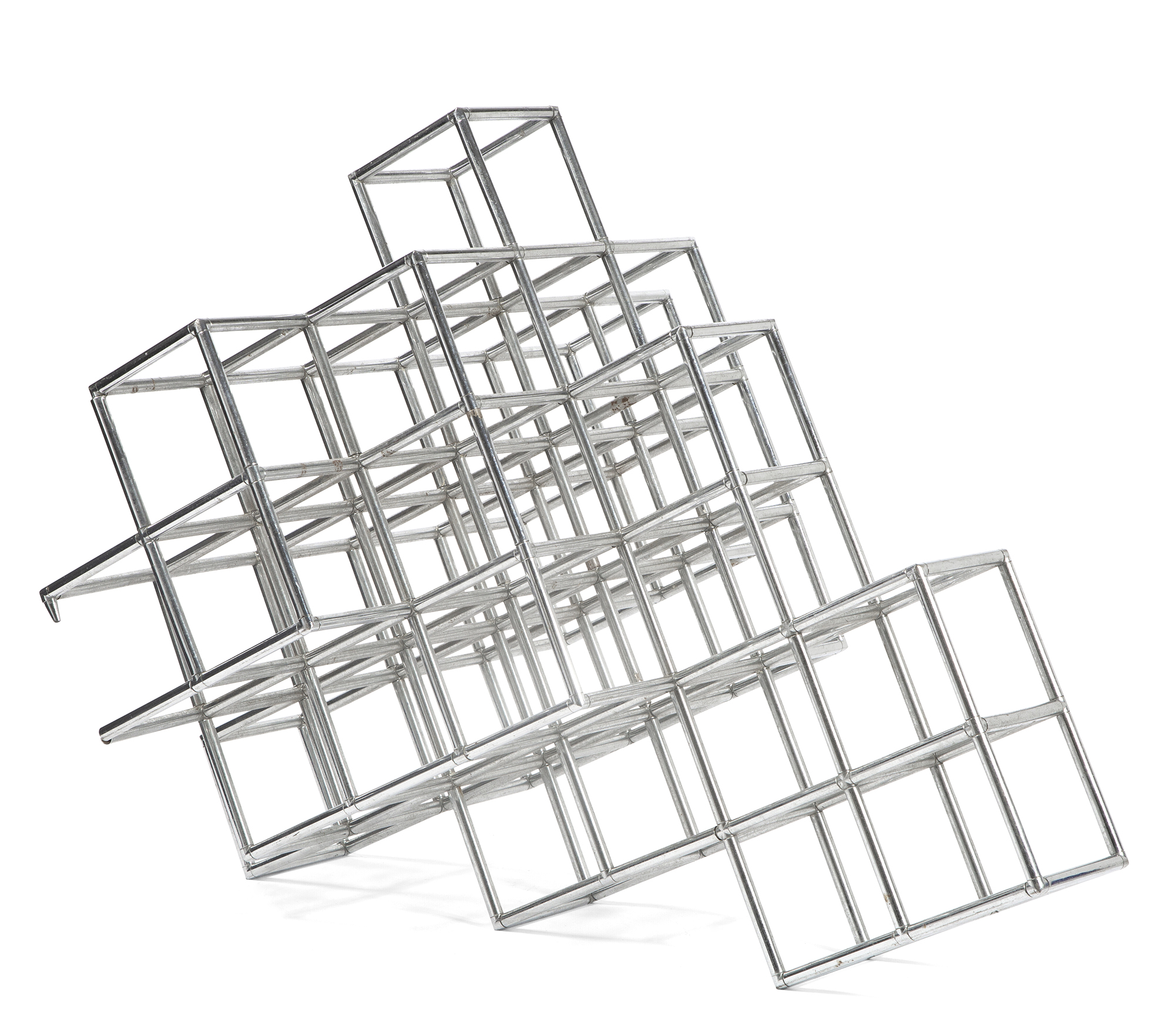 Lot image - Chromed Metal Geometric Sculpture