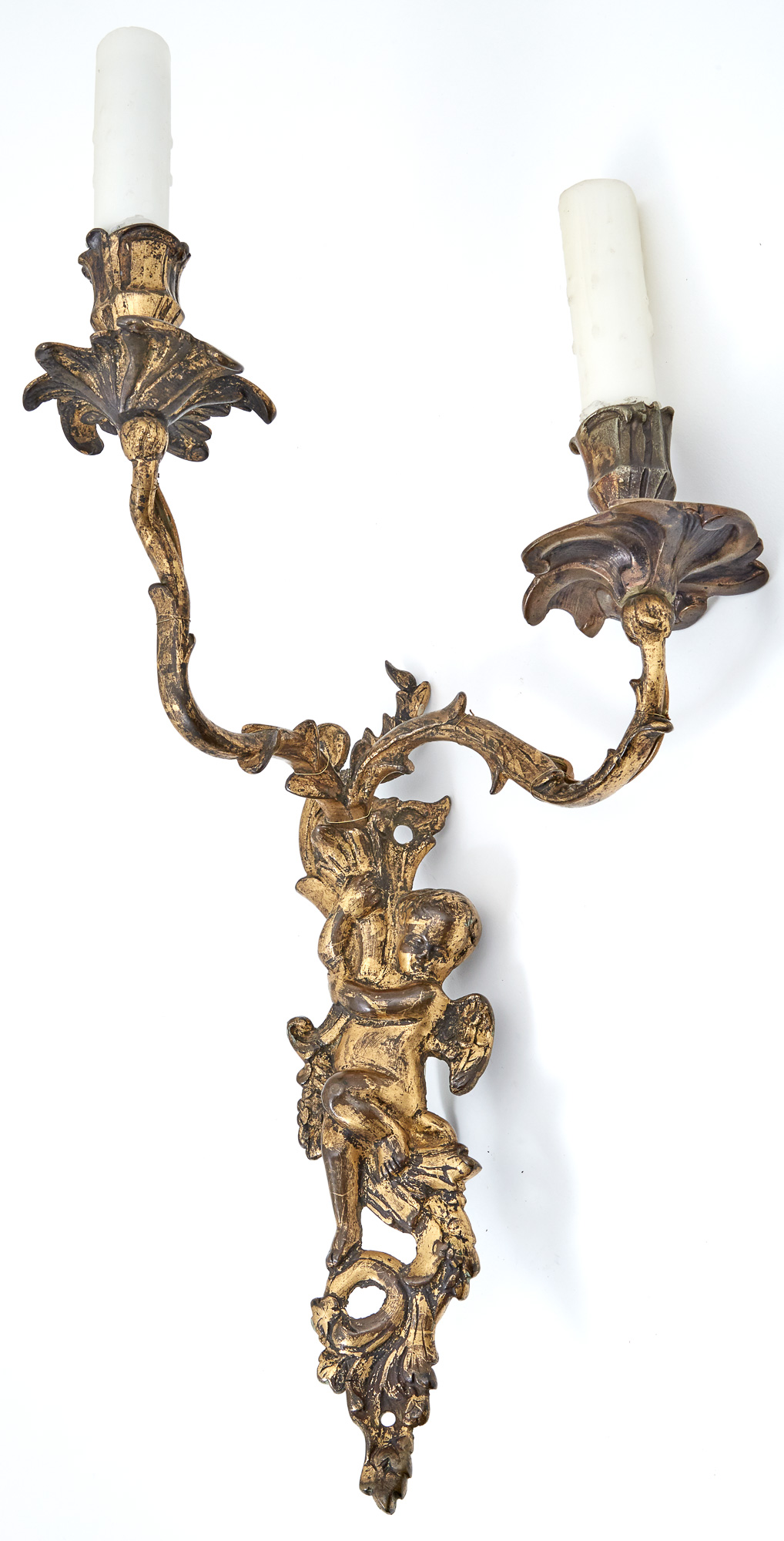 Lot image - Louis XV Gilt-Bronze Two-Branch Wall Light