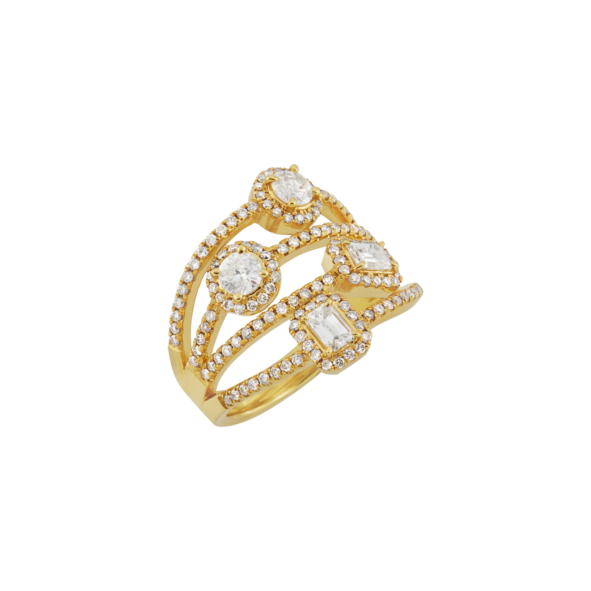 Lot image - Gold and Diamond Ring