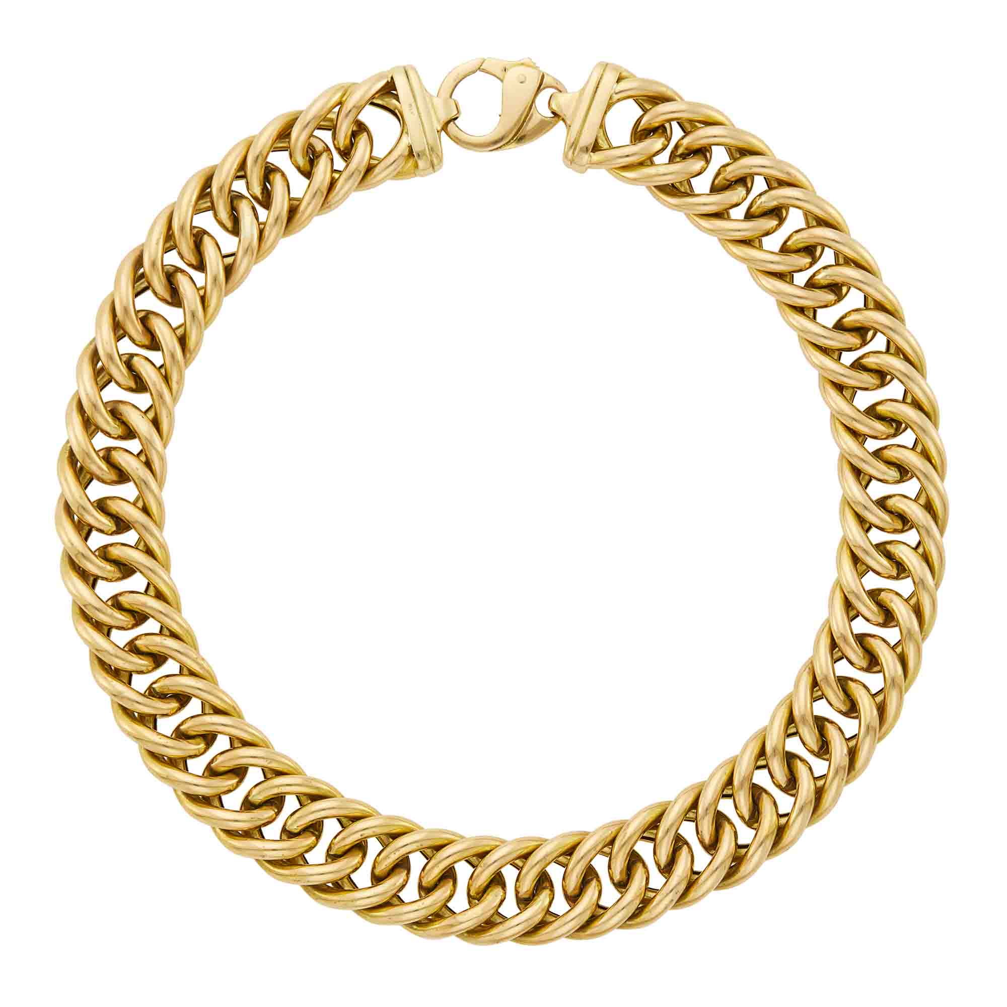 Lot image - Gold Oval Link Necklace