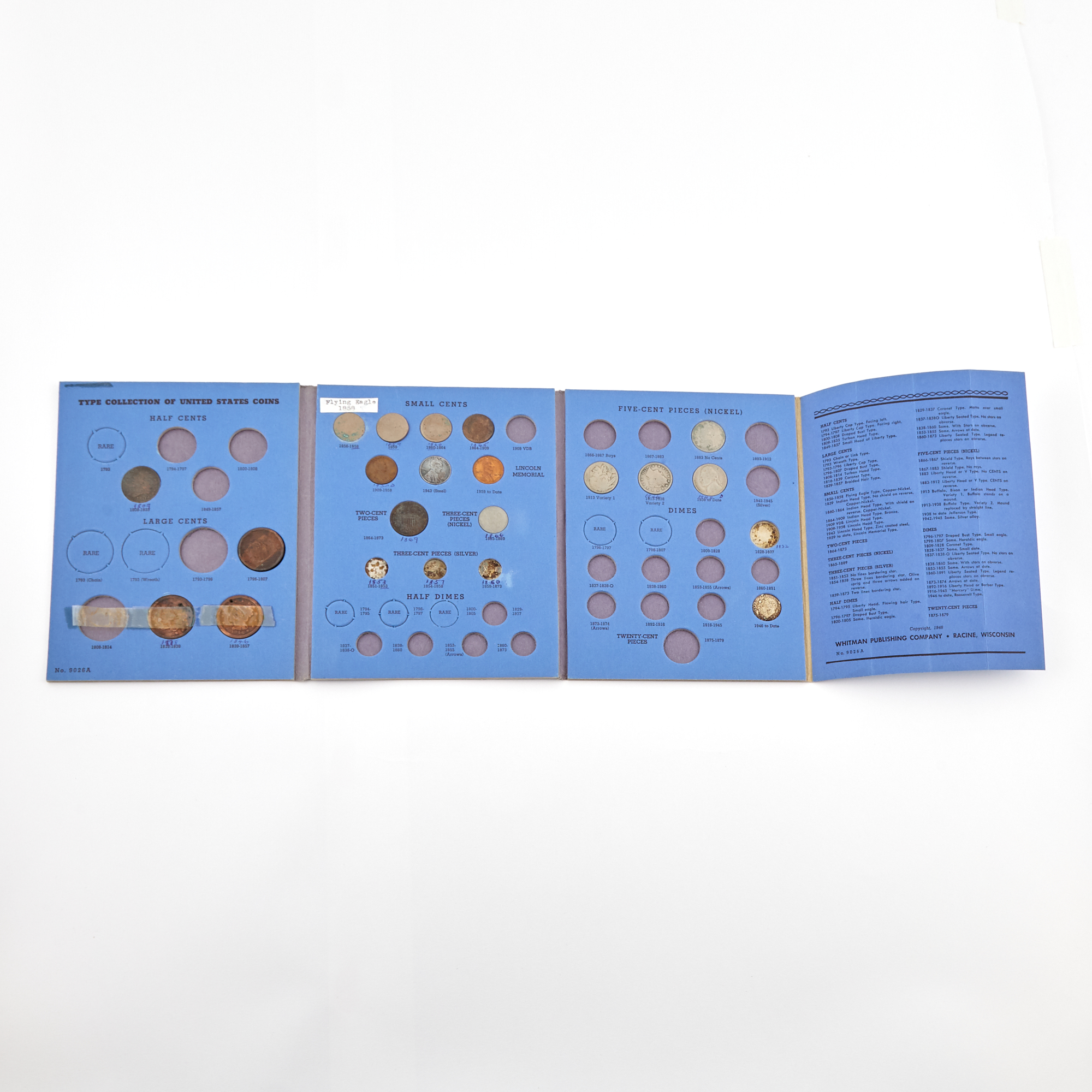 Lot image - United States Silver and Copper Coins in Folder
