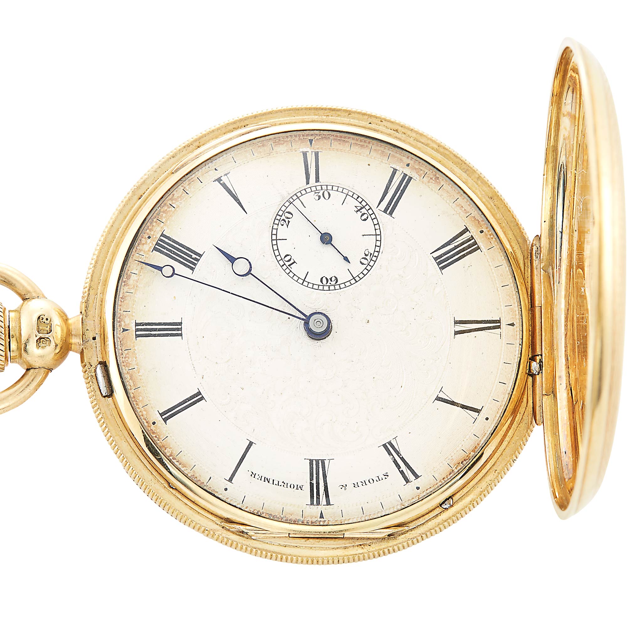 Lot image - English 18K Gold Hunting Case Pocket Watch