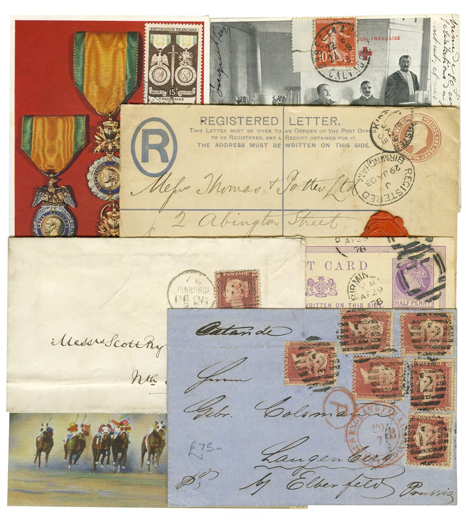 Lot image - Great Britain India and Unites States Stamps and Covers