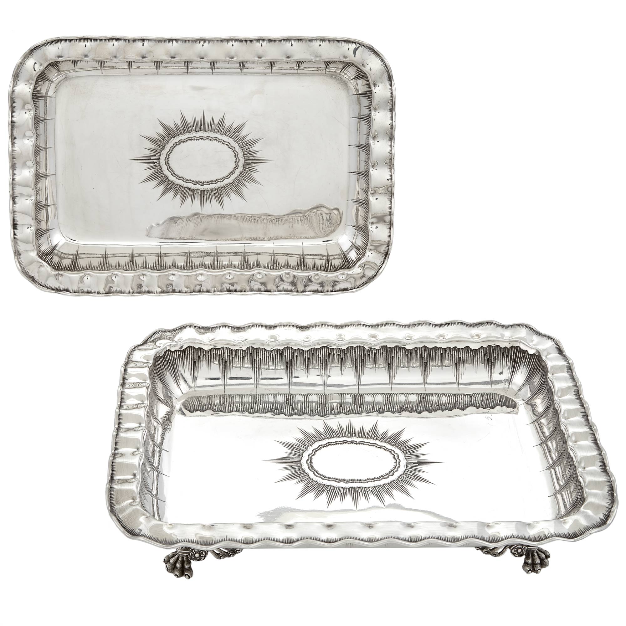 Lot image - Pair of Victorian Sterling Silver Open Vegetable Dishes