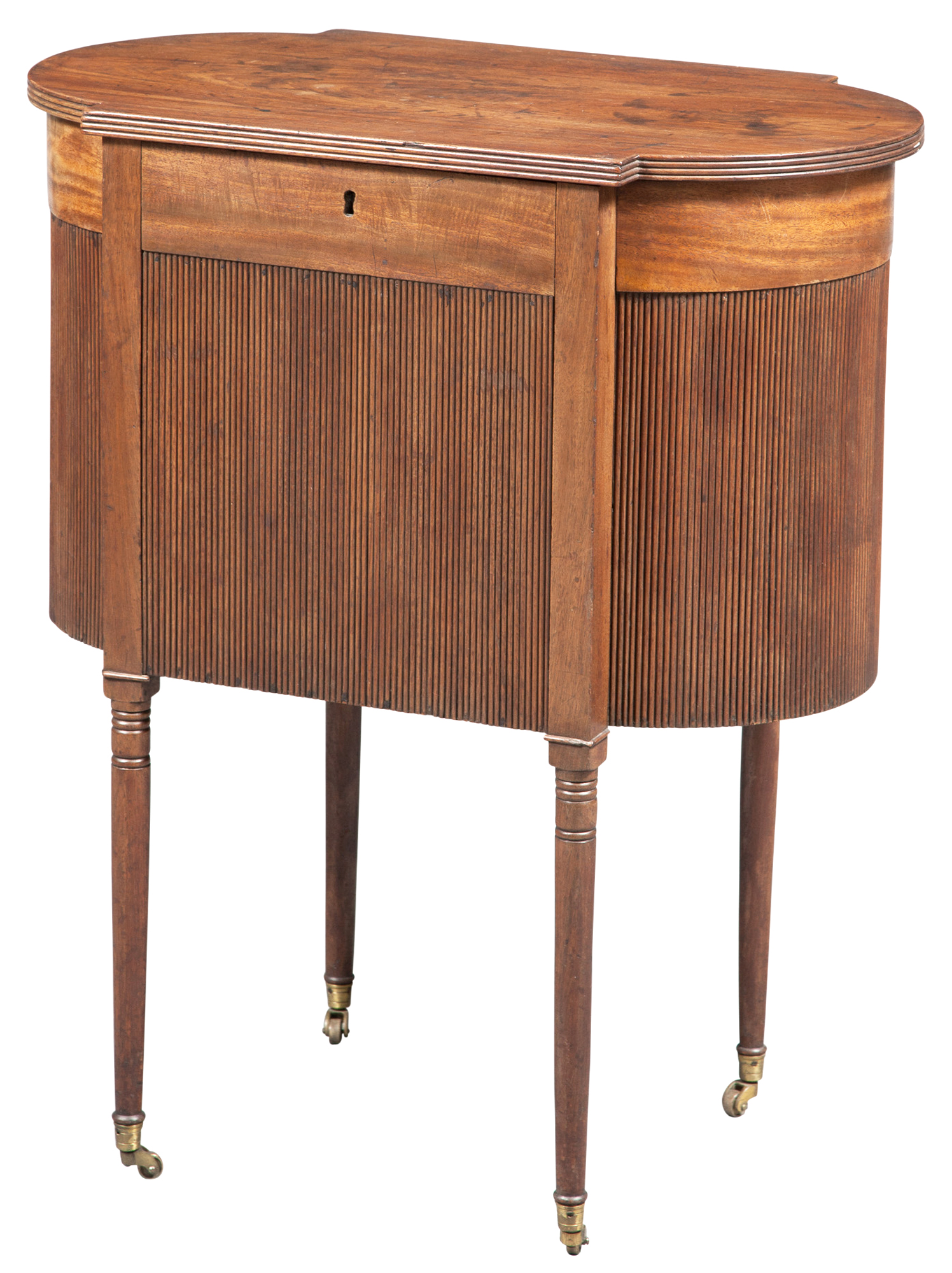 Lot image - Federal Mahogany Astragal-End Sewing Table