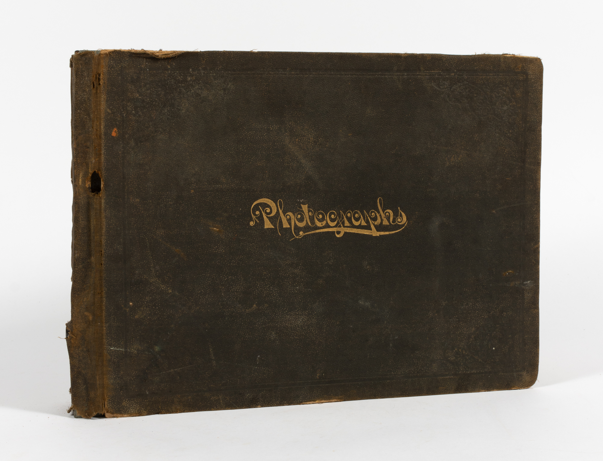 Lot image - [HUNTING PHOTO ALBUM]  Photographic album of life on a hunting camp, not identified, circa