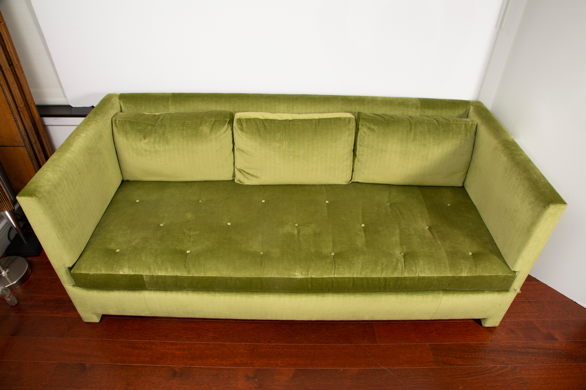 Lot image - Green Scalamandré Velvet Upholstered Sofa