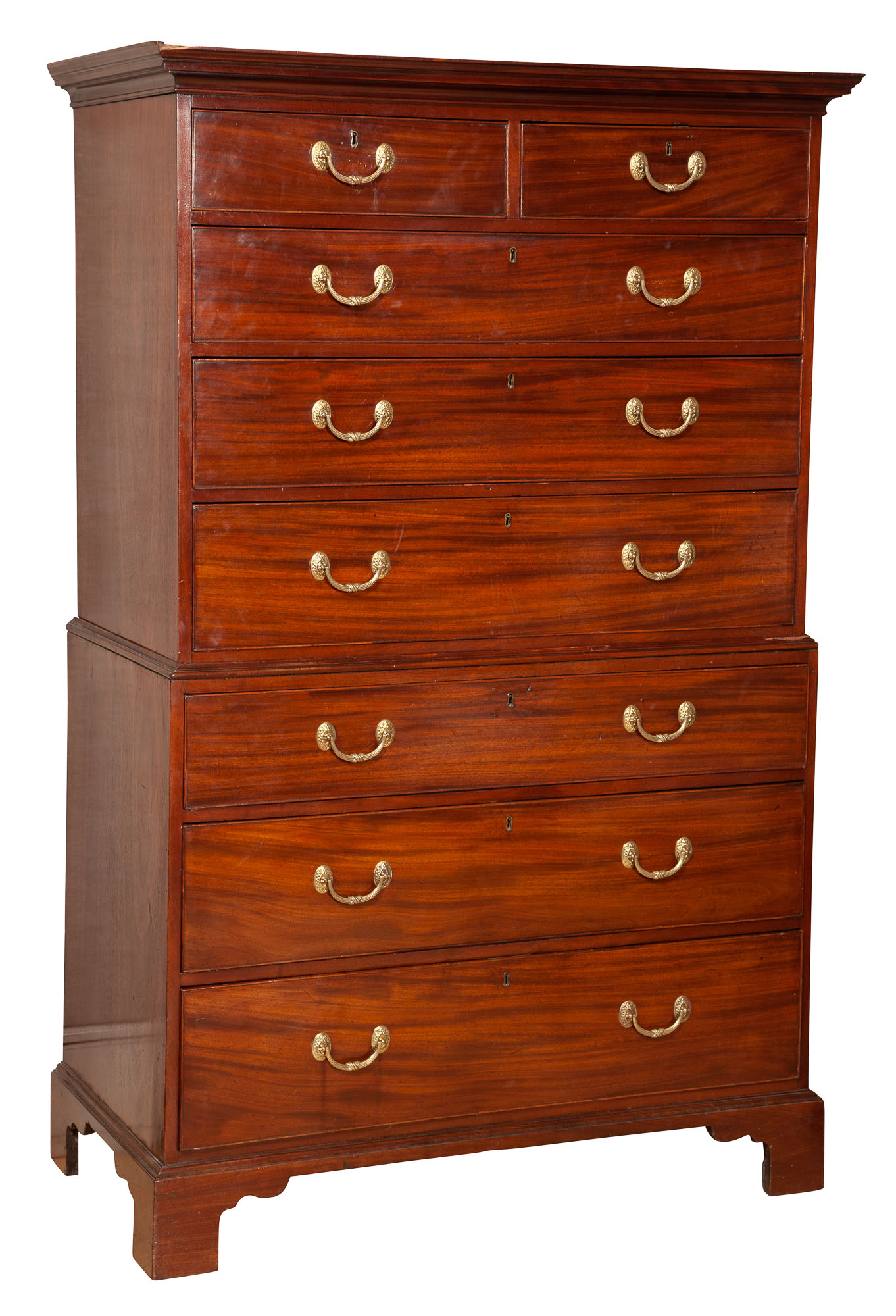 Lot image - George III Mahogany Chest-on-Chest