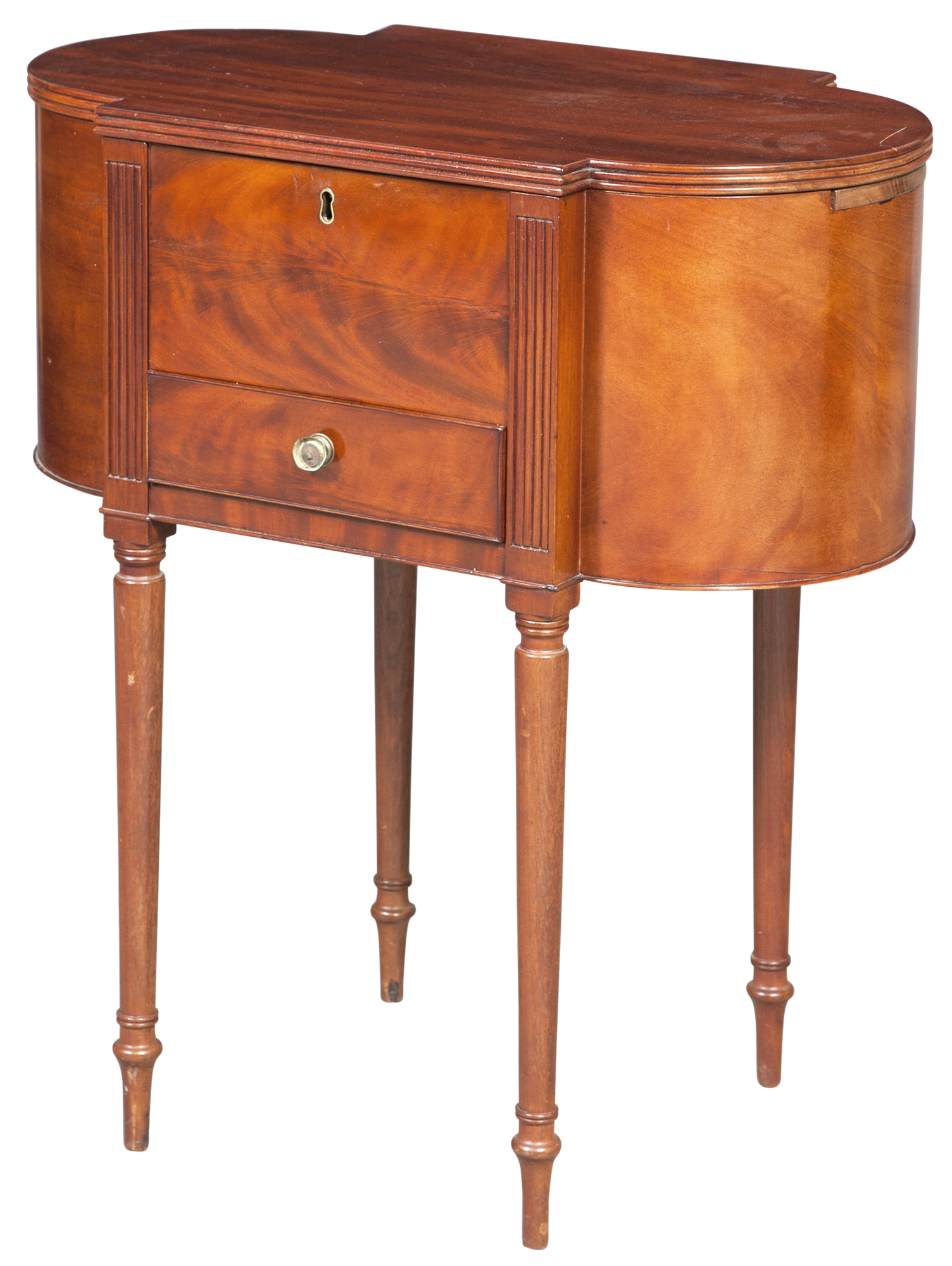 Lot image - Federal Mahogany Astragal-End Sewing Table