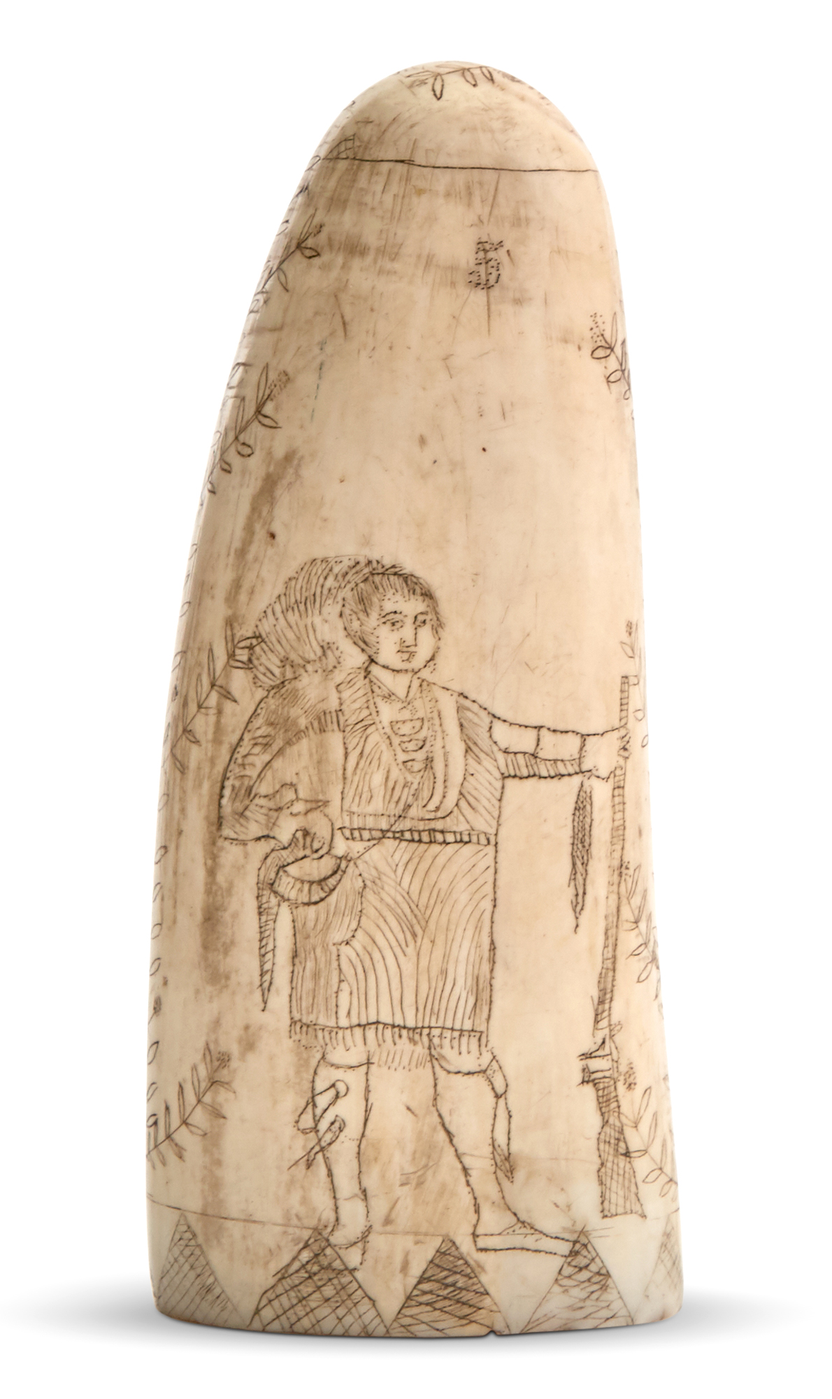 Lot image - An American Scrimshaw Whales Tooth