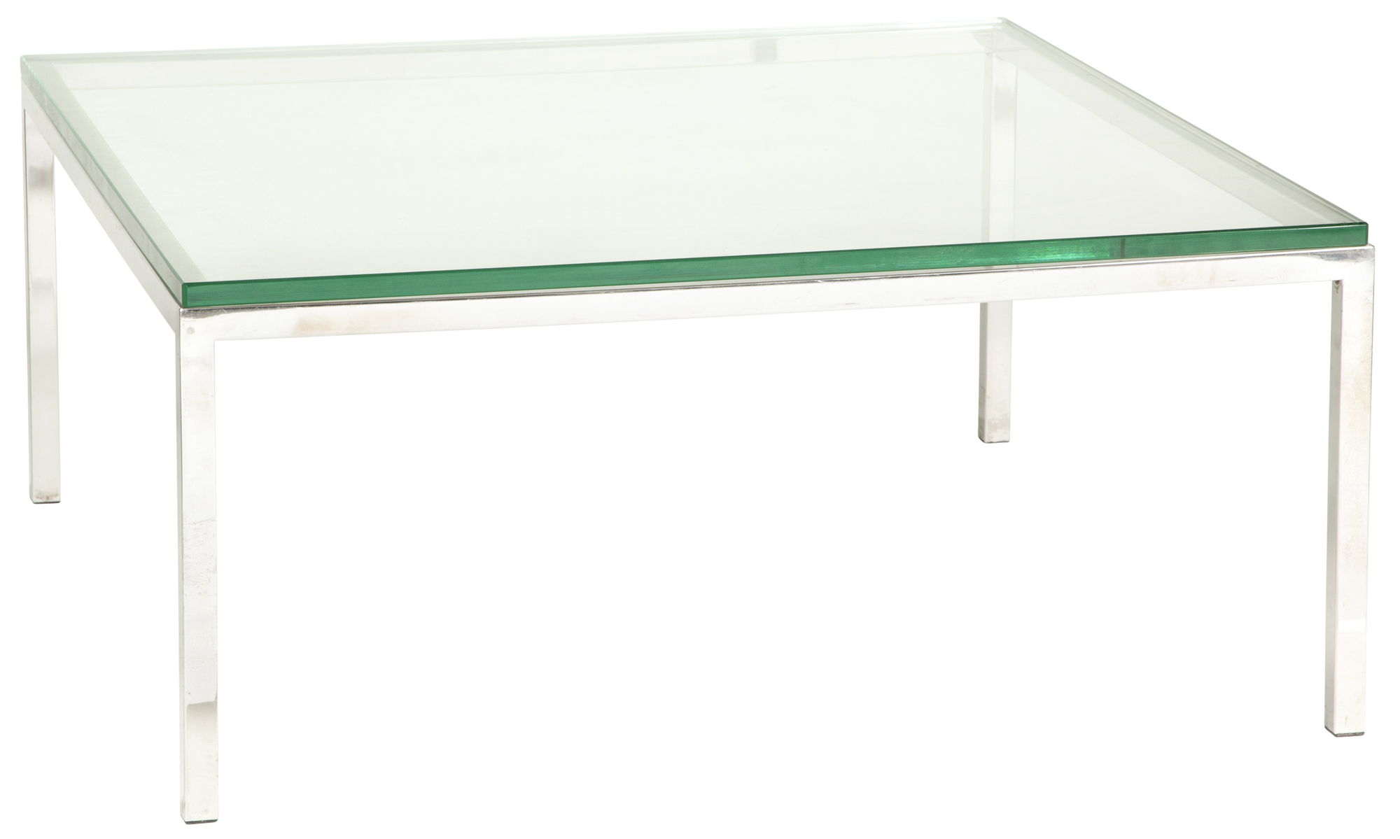 Lot image - Pace Chrome and Glass Low Table