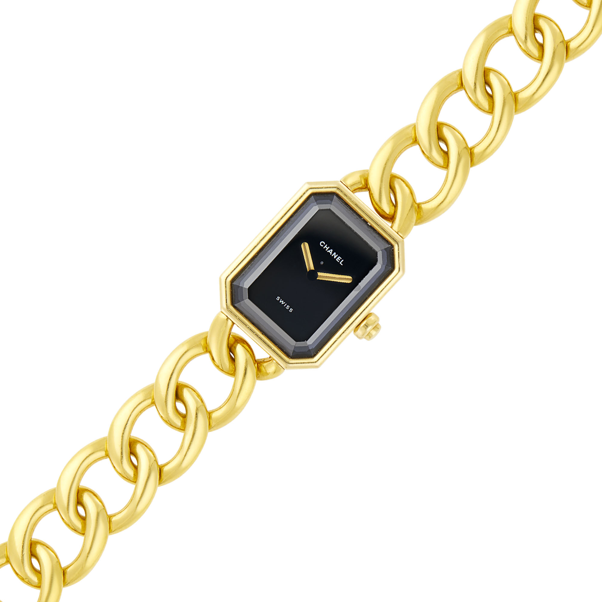 Lot image - Chanel Paris Gold Oval Link Première Bracelet-Watch