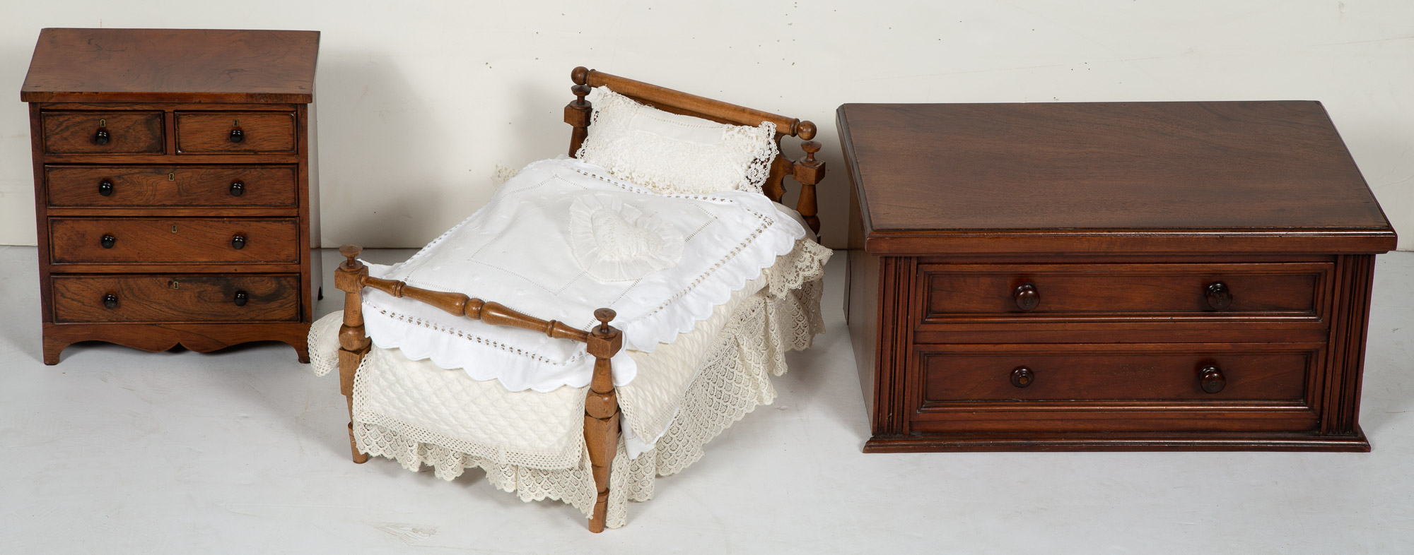 Lot image - Two Diminutive Chests of Drawers