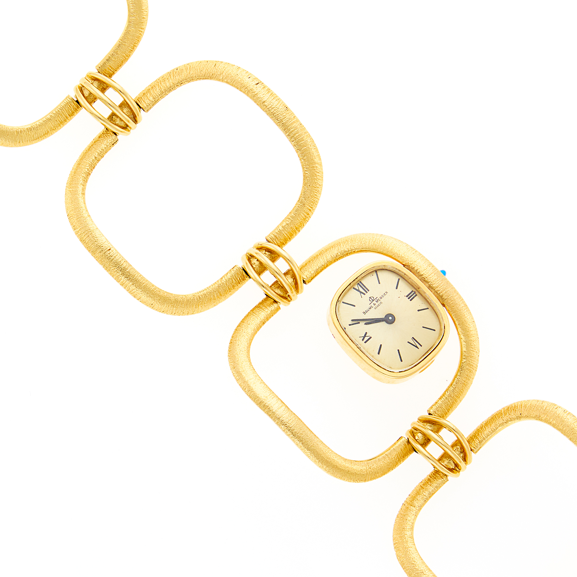 Lot image - Baume & Mercier Wide Gold Bracelet-Watch