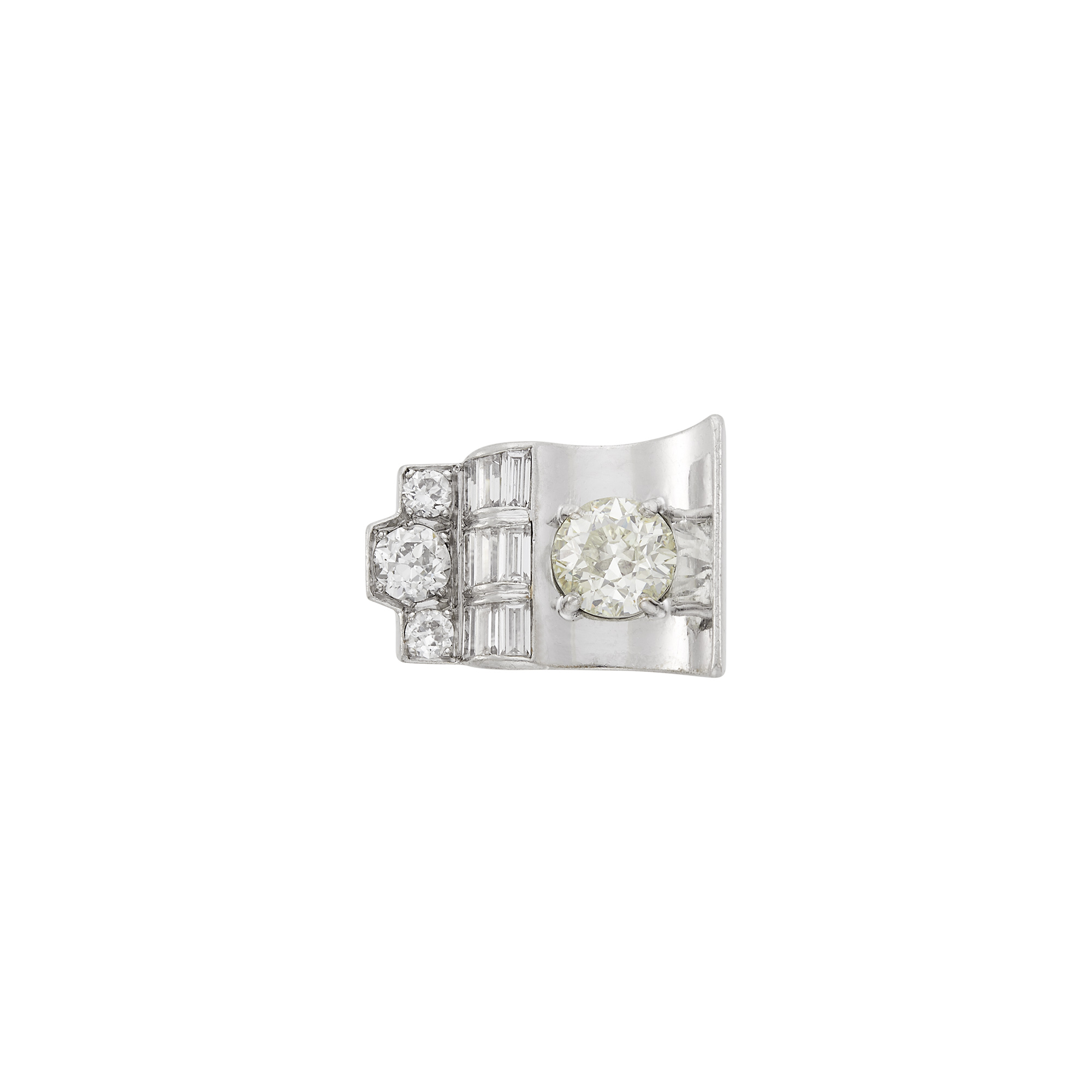 Lot image - Platinum and Diamond Ring