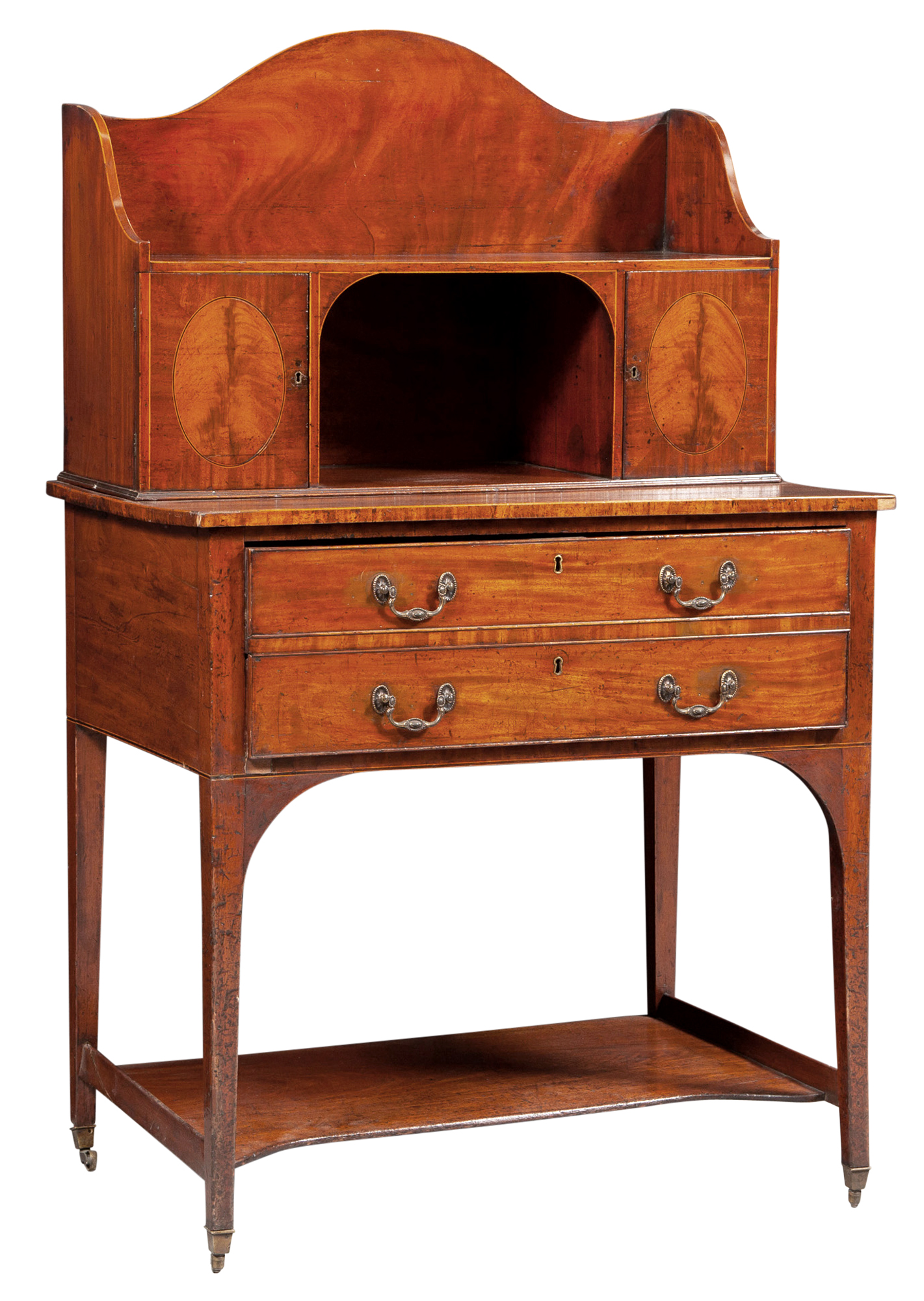 Lot image - George III Inlaid Mahogany Writing Desk