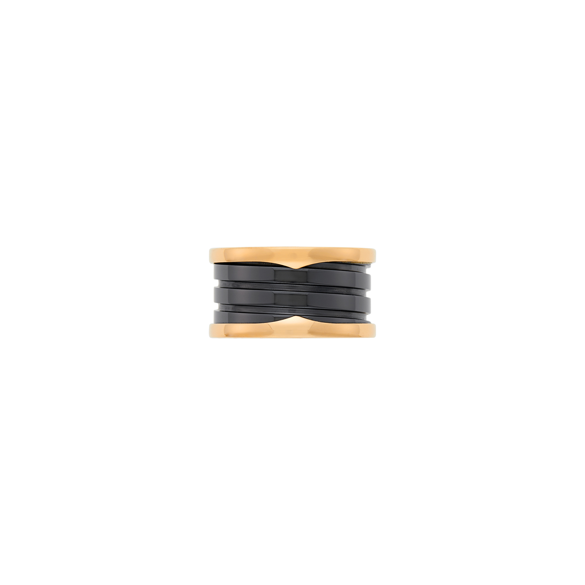 Lot image - Bulgari Rose Gold and Black Ceramic B. Zero1 Band Ring