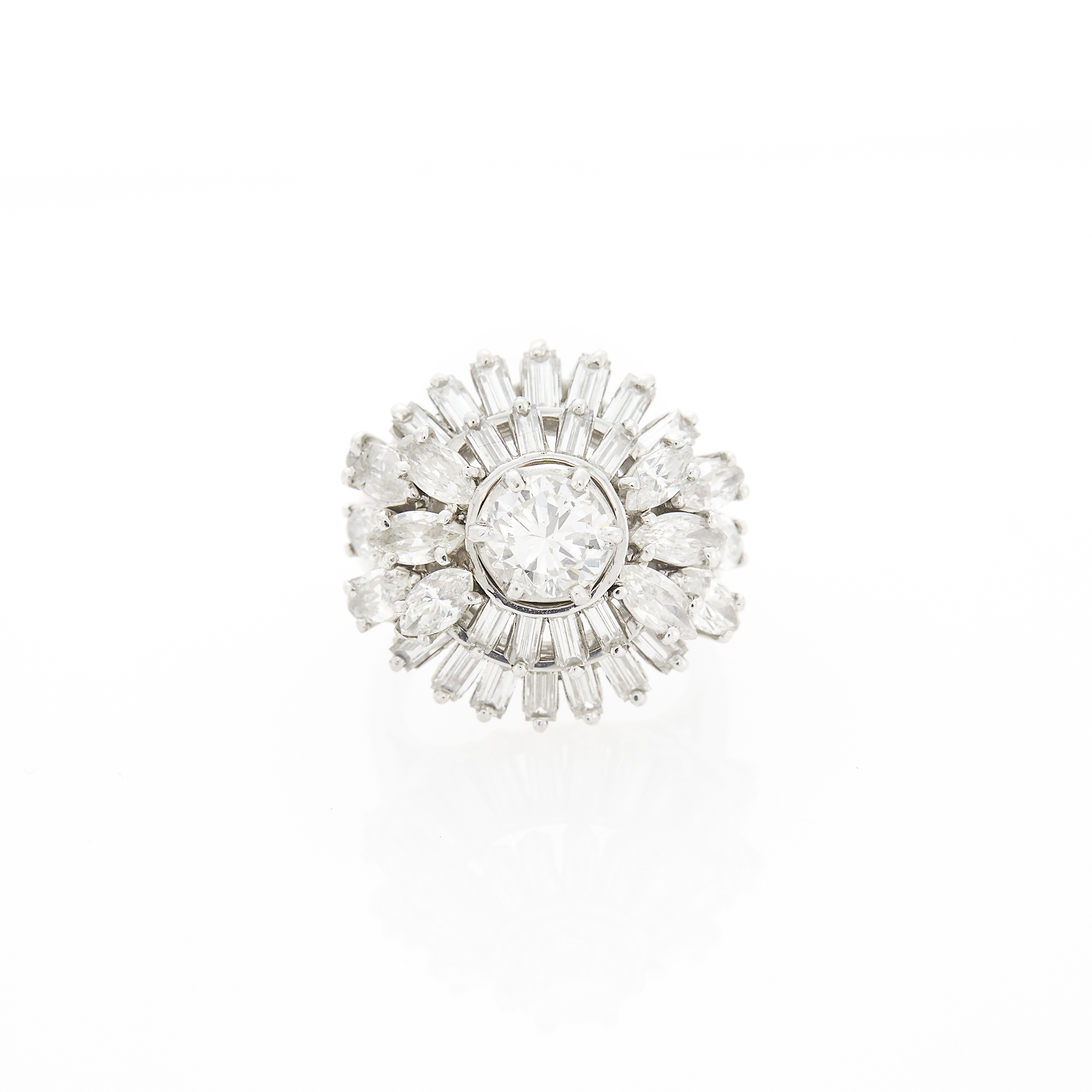 Lot image - Platinum and Diamond Ring