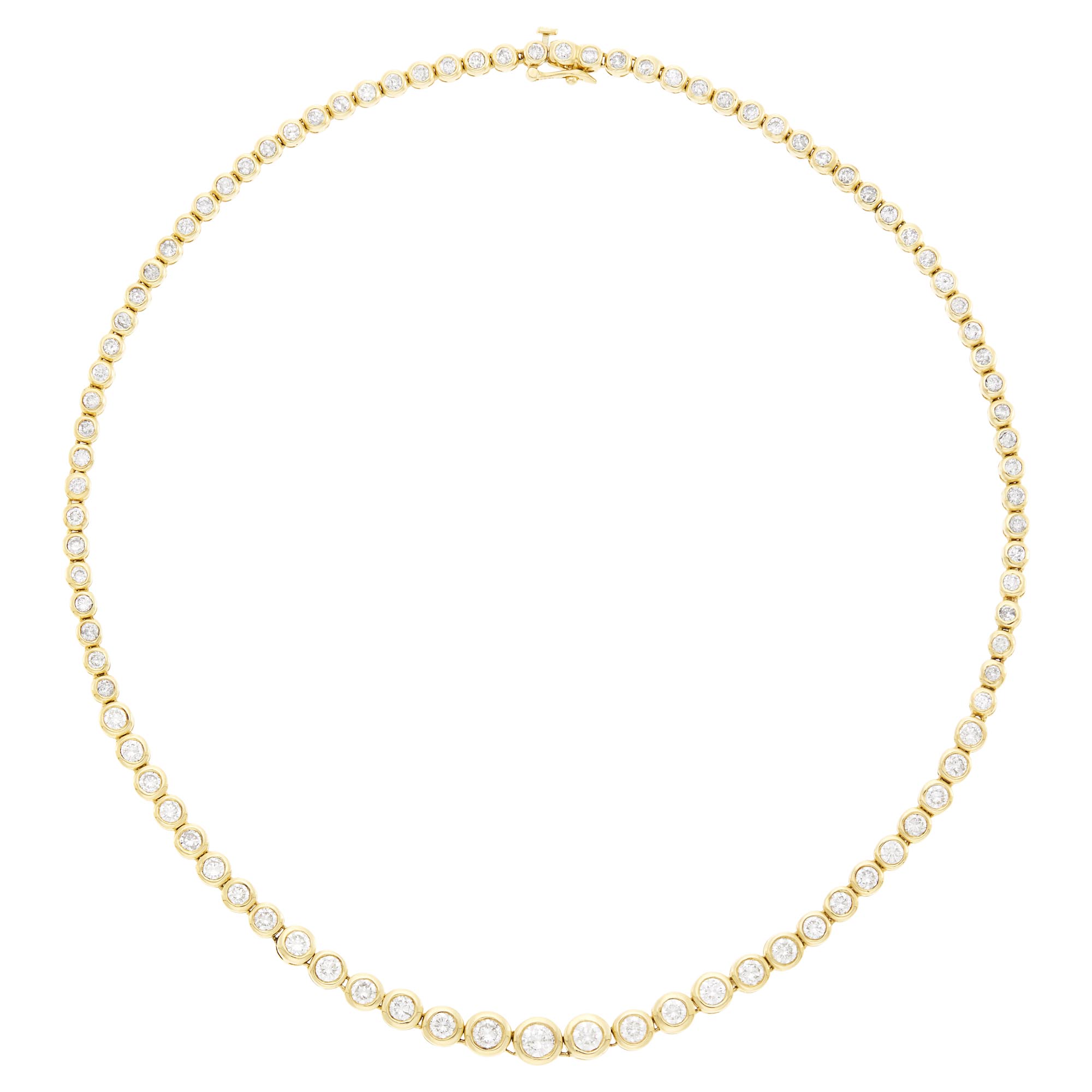 Lot image - Gold and Diamond Necklace