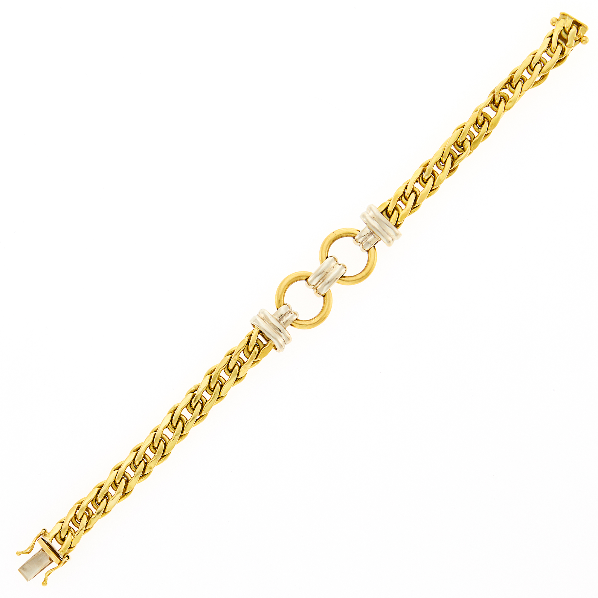 Lot image - Two-Color Gold Bracelet
