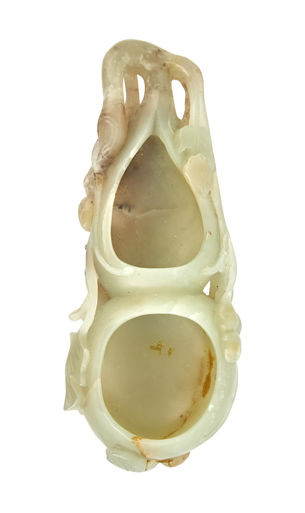 Lot image - A Chinese Carved Celadon Jade Washer